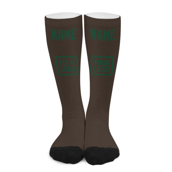 Custom Brown Green Knee-High Sock