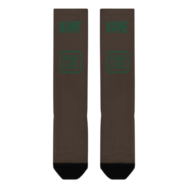 Custom Brown Green Knee-High Sock