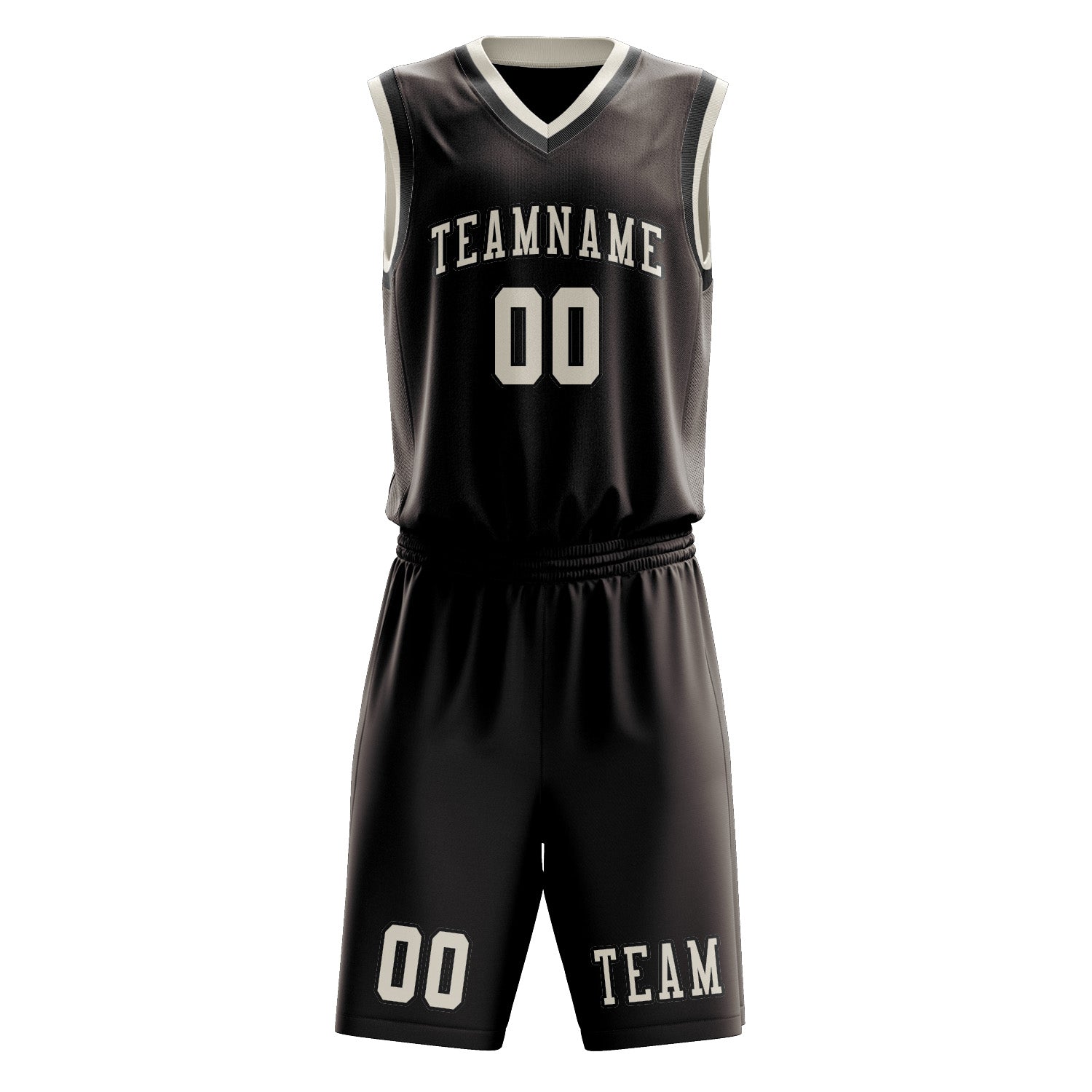 Custom Brown Cream Basketball Set