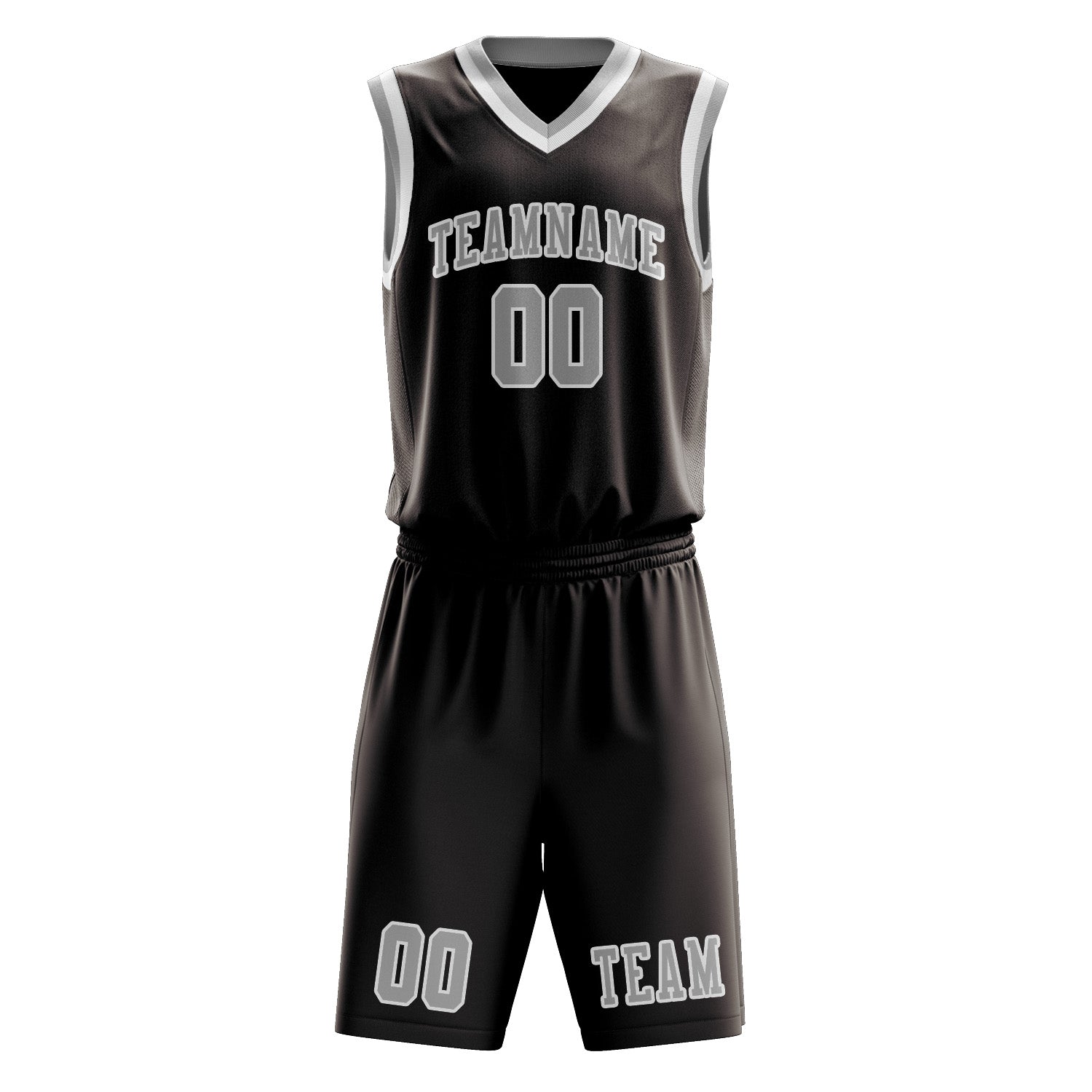 Custom Brown Gray Basketball Set