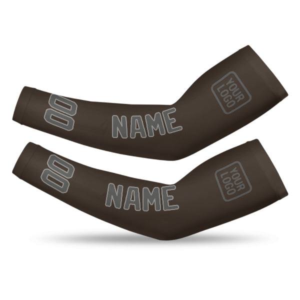 Custom Brown Dark Grey Arm Sleeve