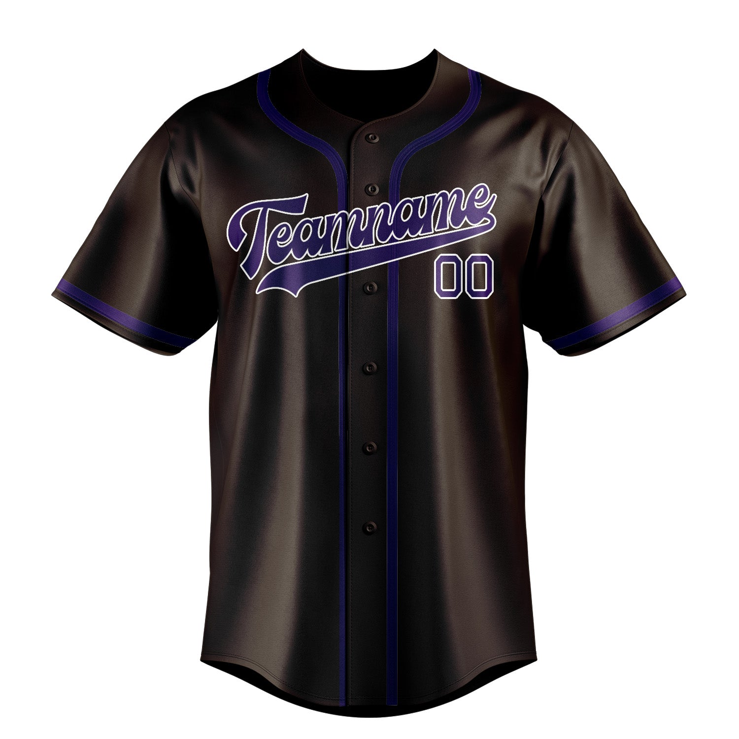 Custom Brown Purple Baseball Jersey