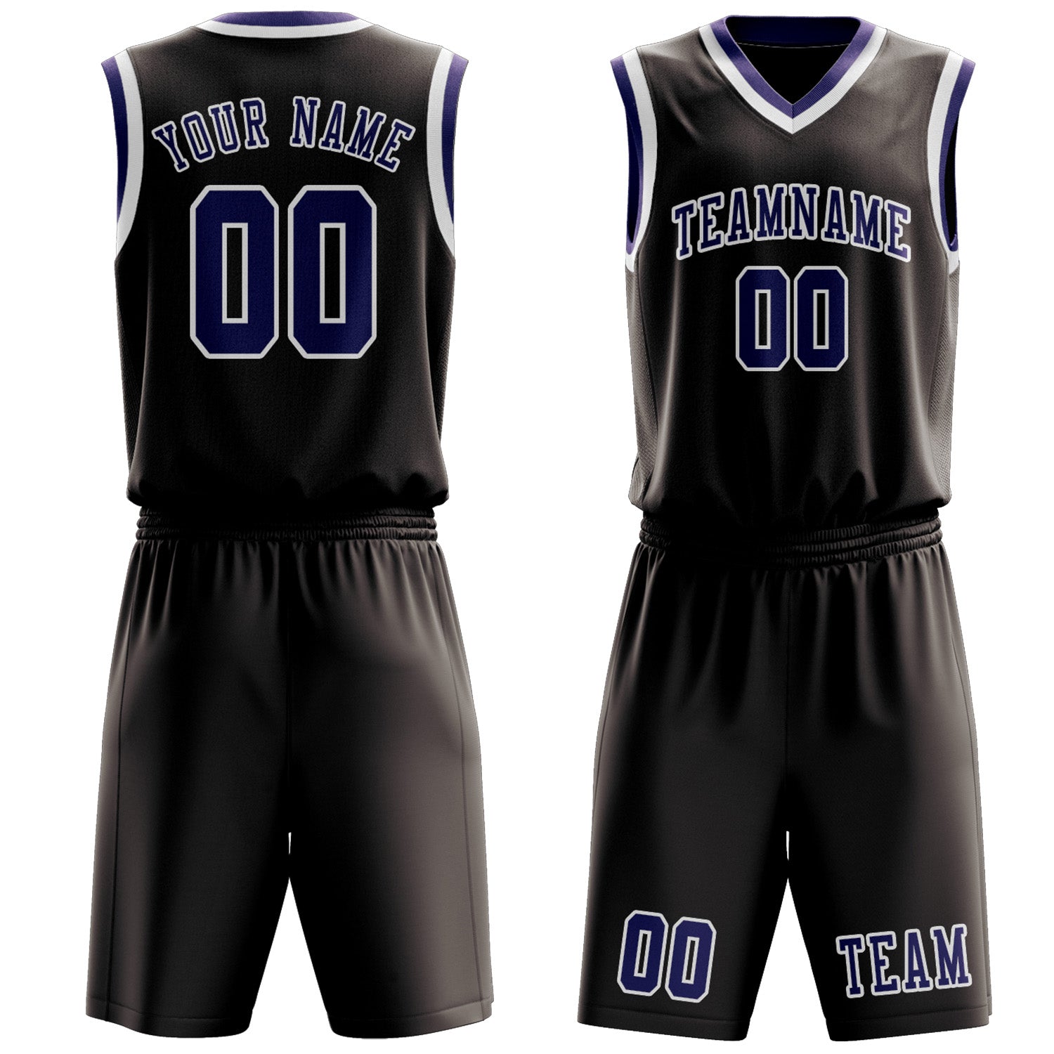 Custom Brown Purple Basketball Set