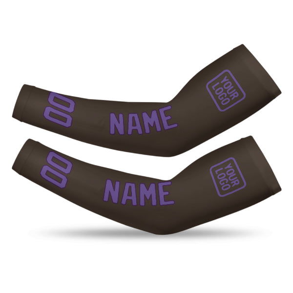 Custom Brown Light Purple Arm Sleeve