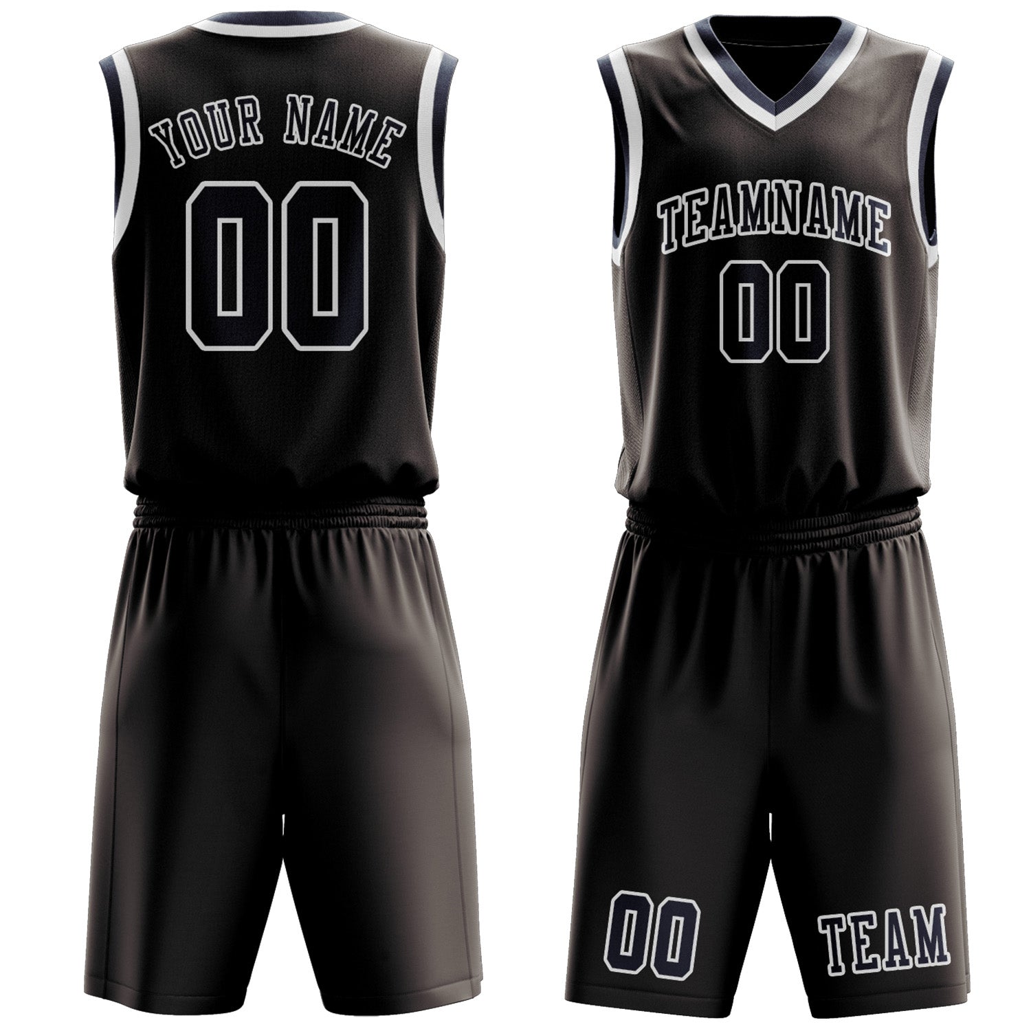 Custom Brown Blue Basketball Set