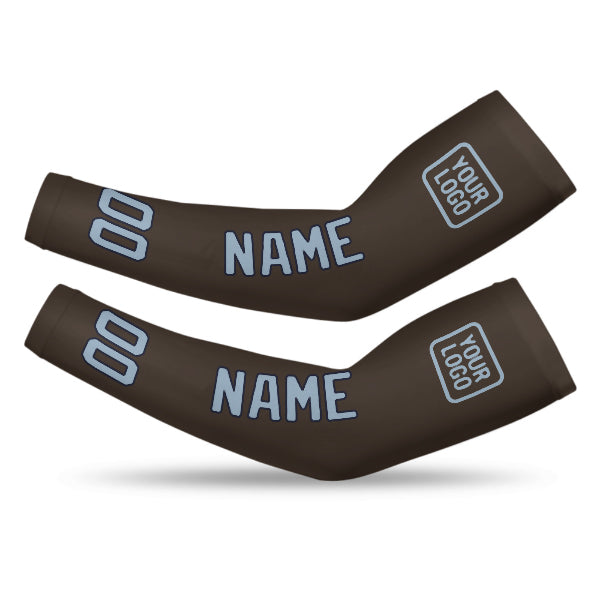 Custom Brown Light Blue Arm Sleeve