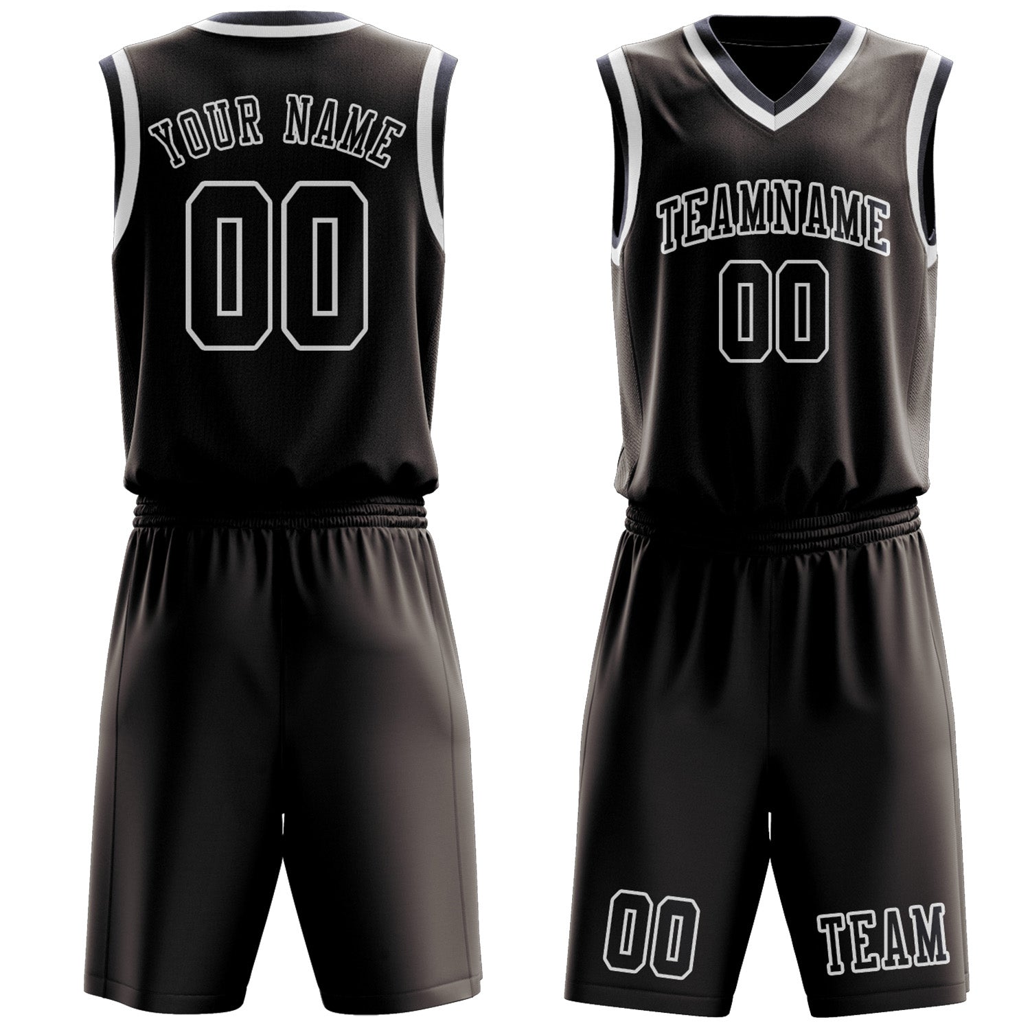 Custom Brown Navy Basketball Set