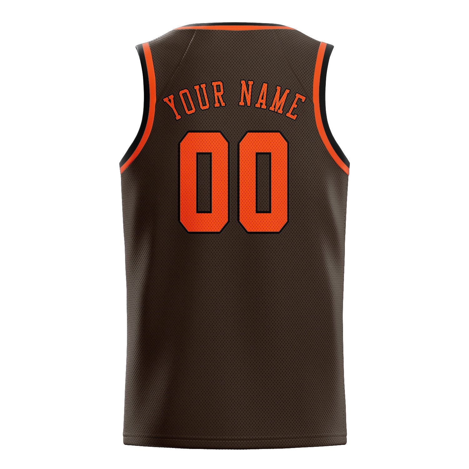 Custom Brown Orange Red Basketball Jersey