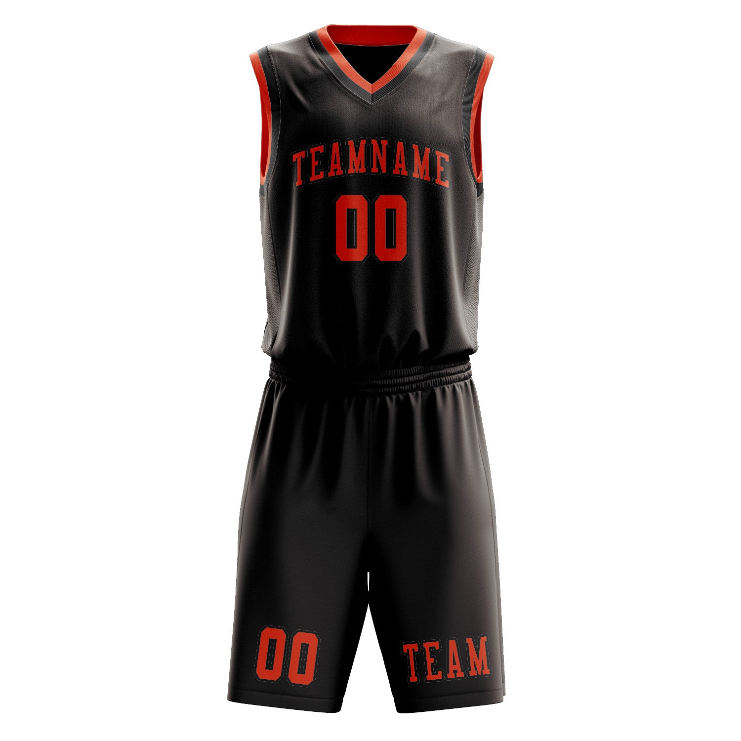 Custom Brown Orange Red Basketball Set