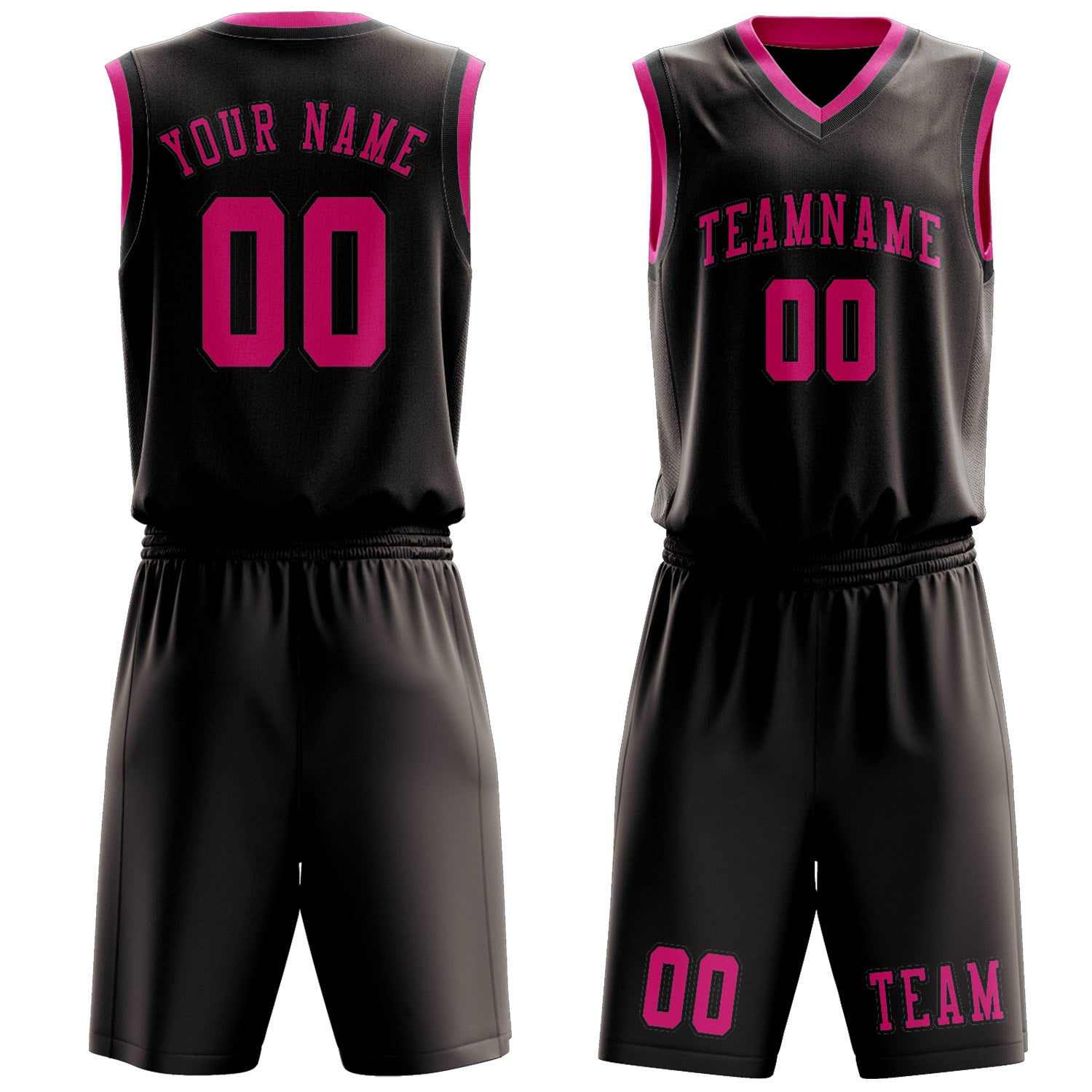 Custom Brown Pink Basketball Set