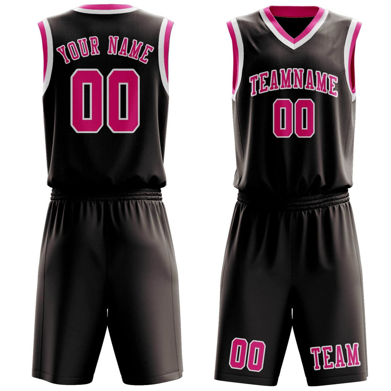 Custom Brown Pink Basketball Set