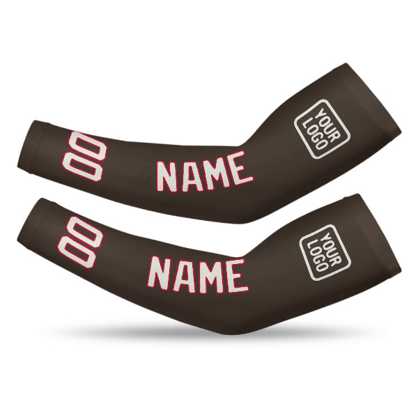 Custom Brown White Arm Sleeve