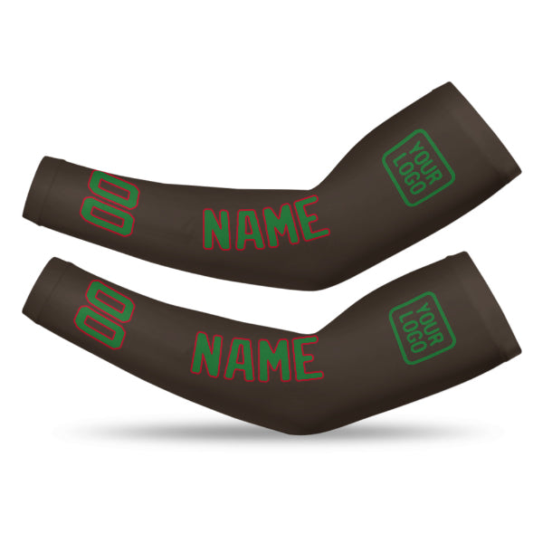 Custom Brown Emerald Green Arm Sleeve