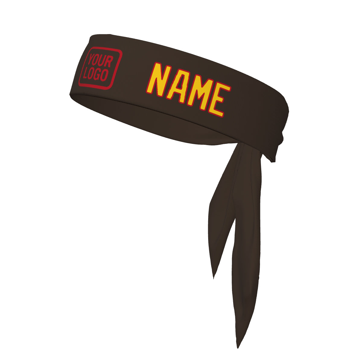 Custom Brown Gold Headband