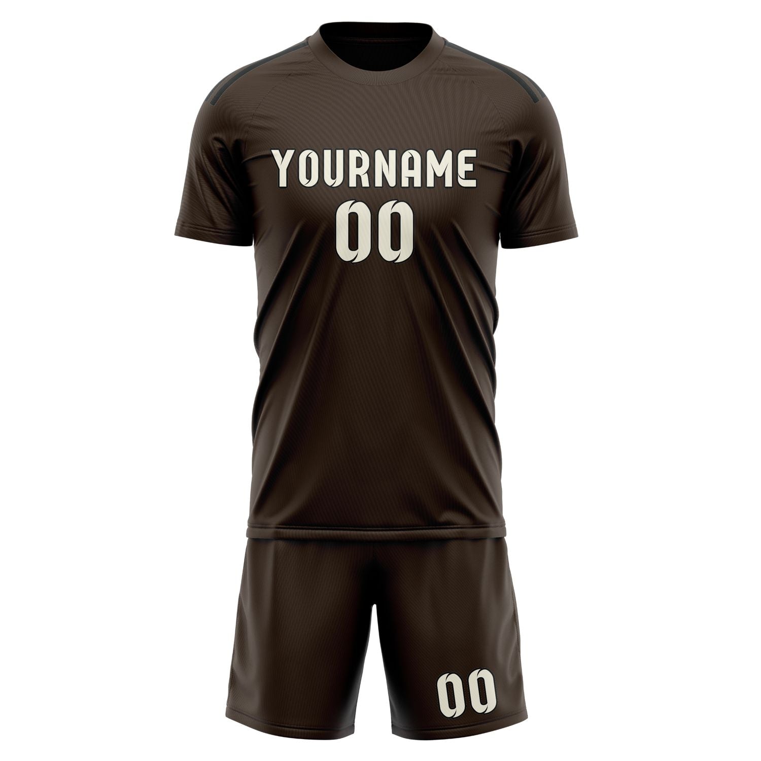 Custom Brown Cream Soccer Set