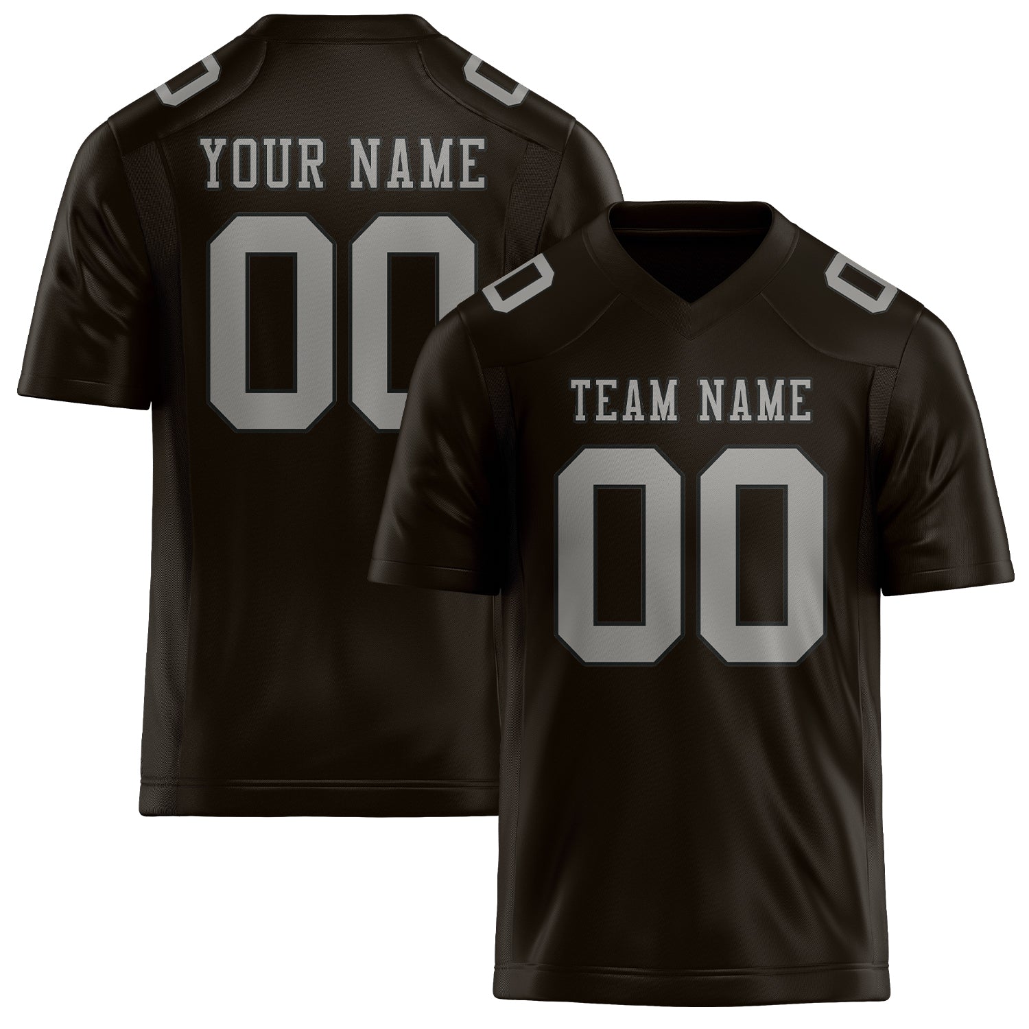 Custom Brown Gray Football Jersey