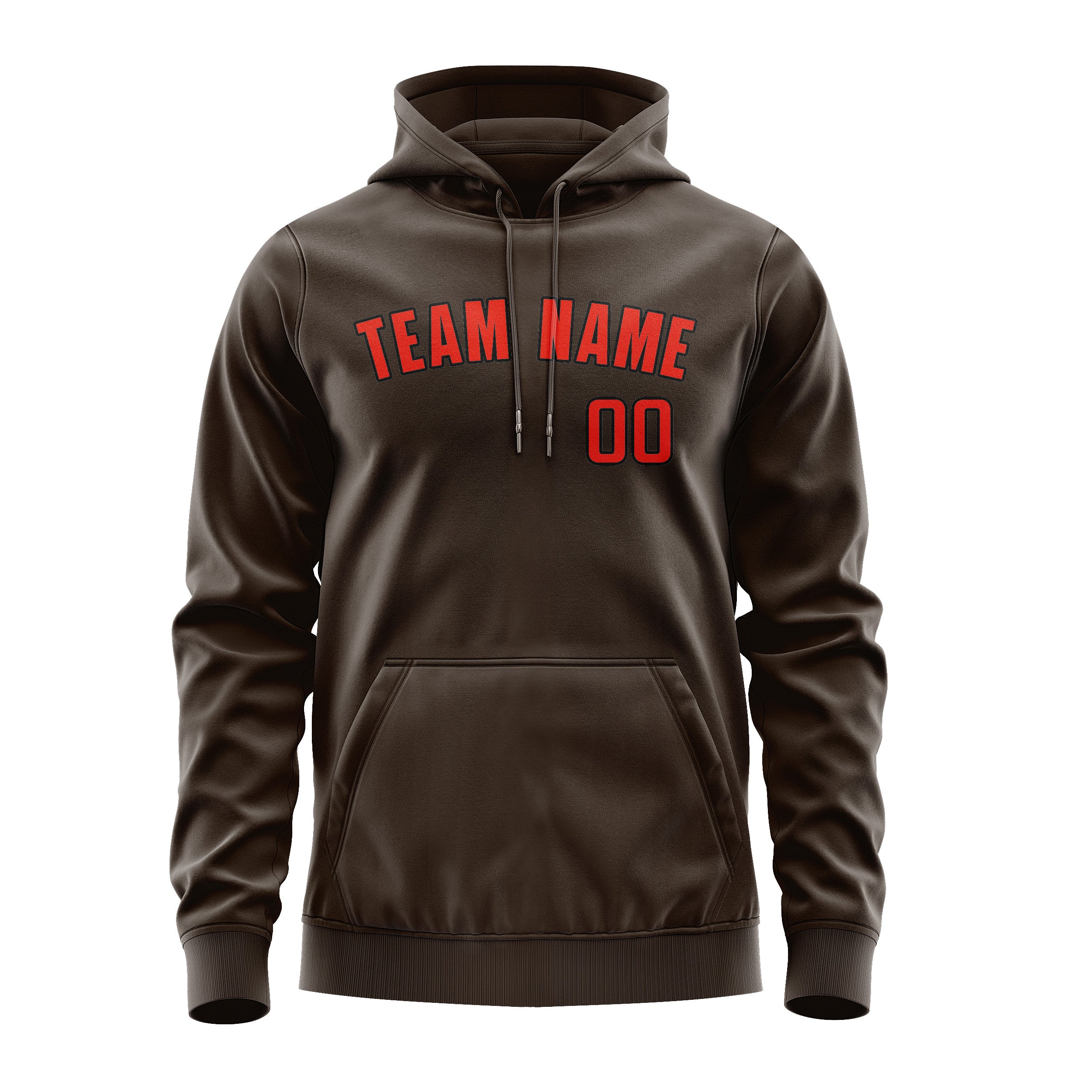 Custom Brown Orange Red Hoodie