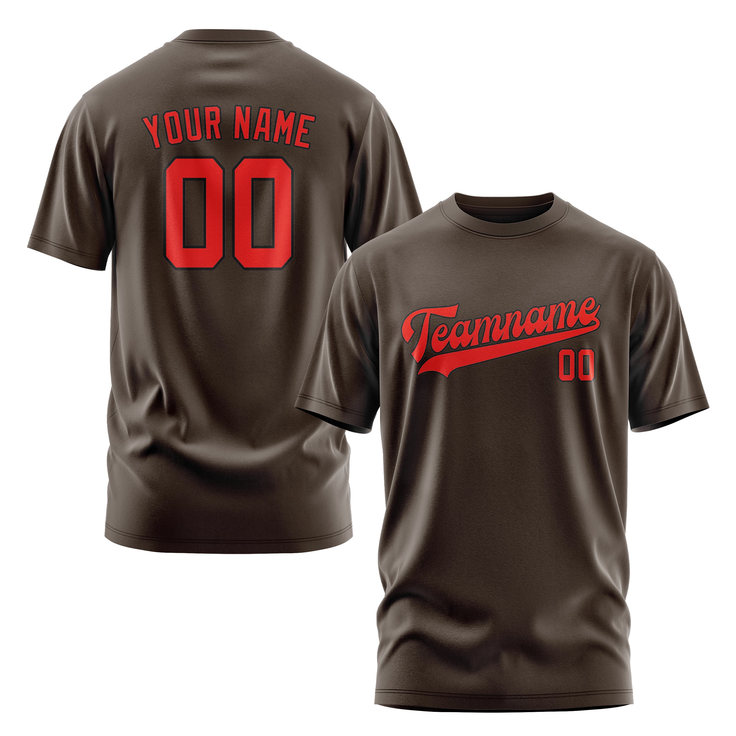 Custom Brown Orange Red T-Shirt