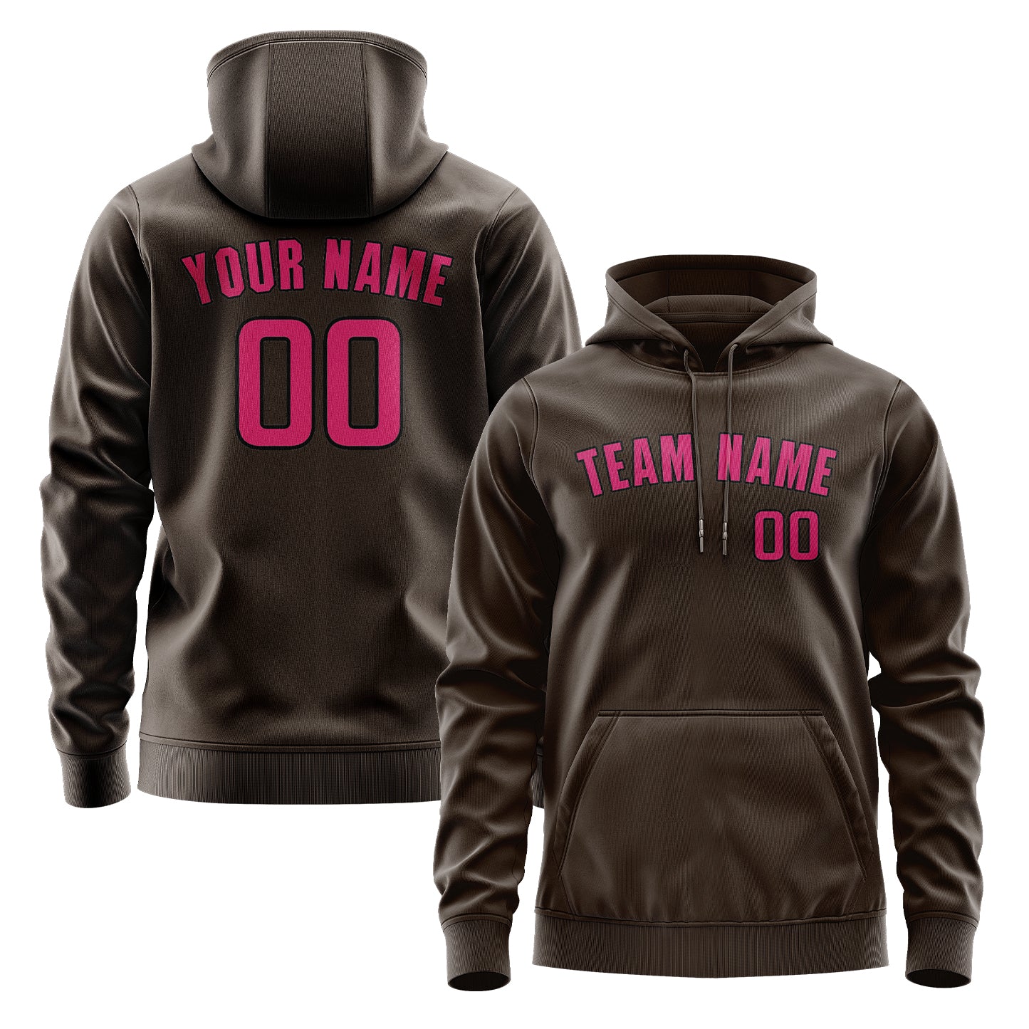 Custom Brown Pink Hoodie