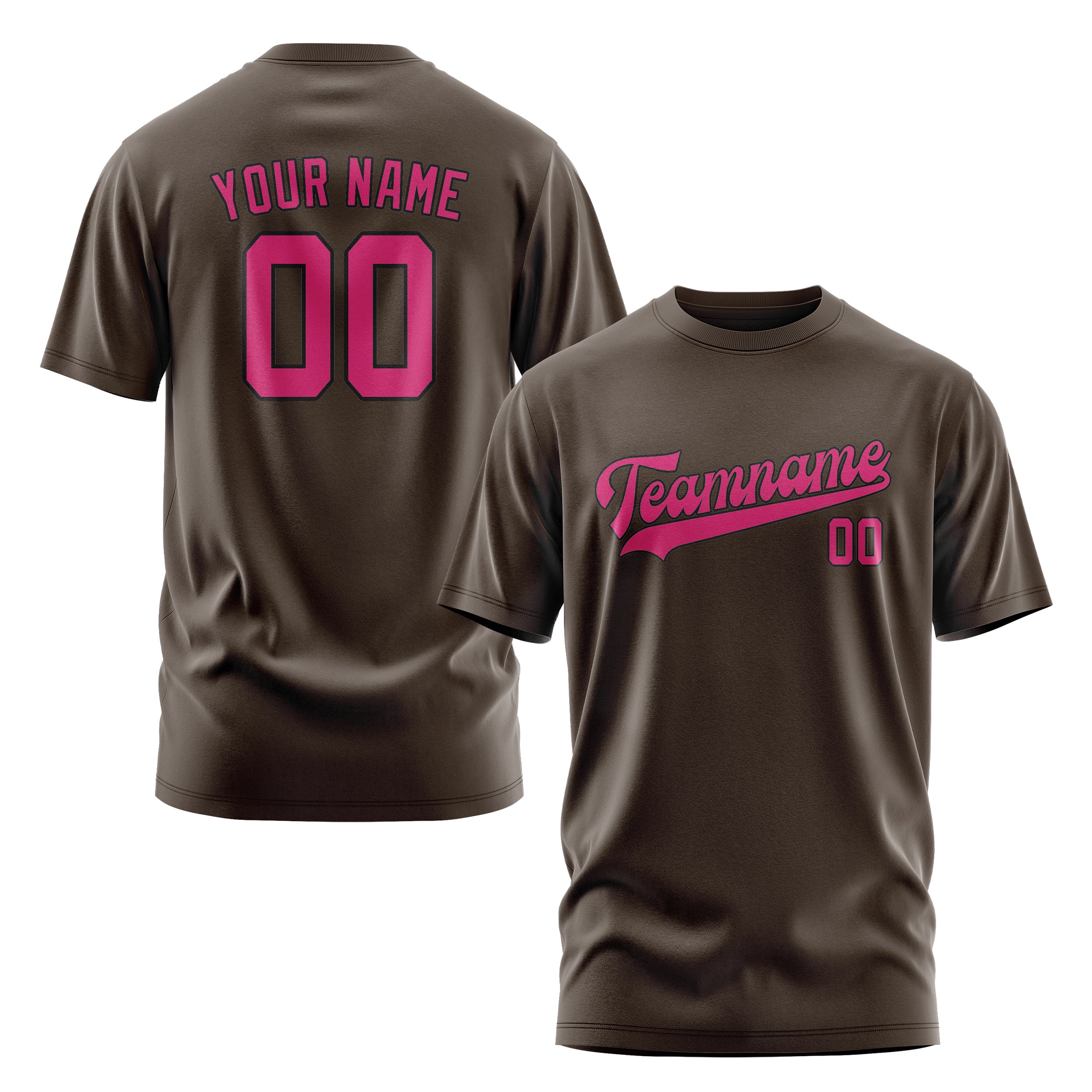 Custom Brown Pink T-Shirt