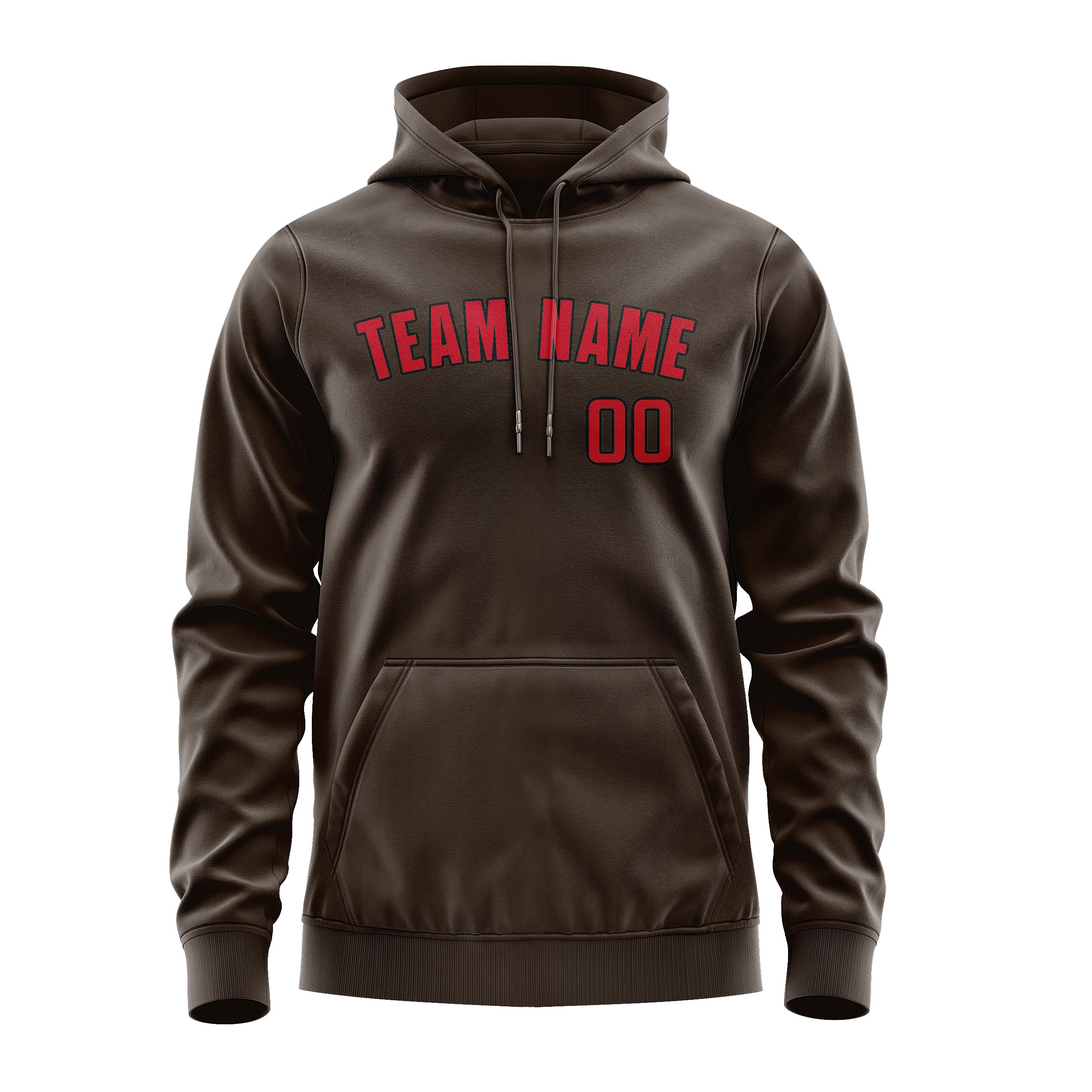 Custom Brown Red Hoodie