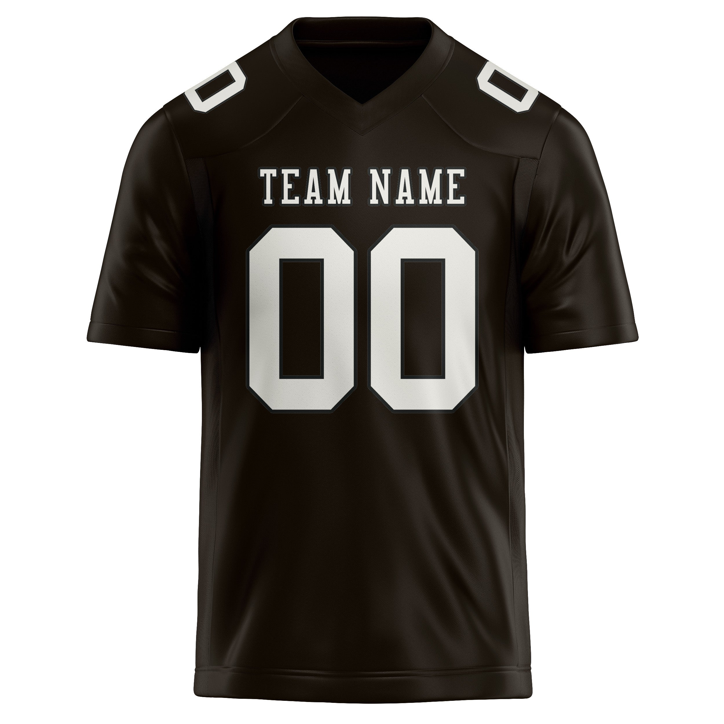 Custom Brown White Football Jersey