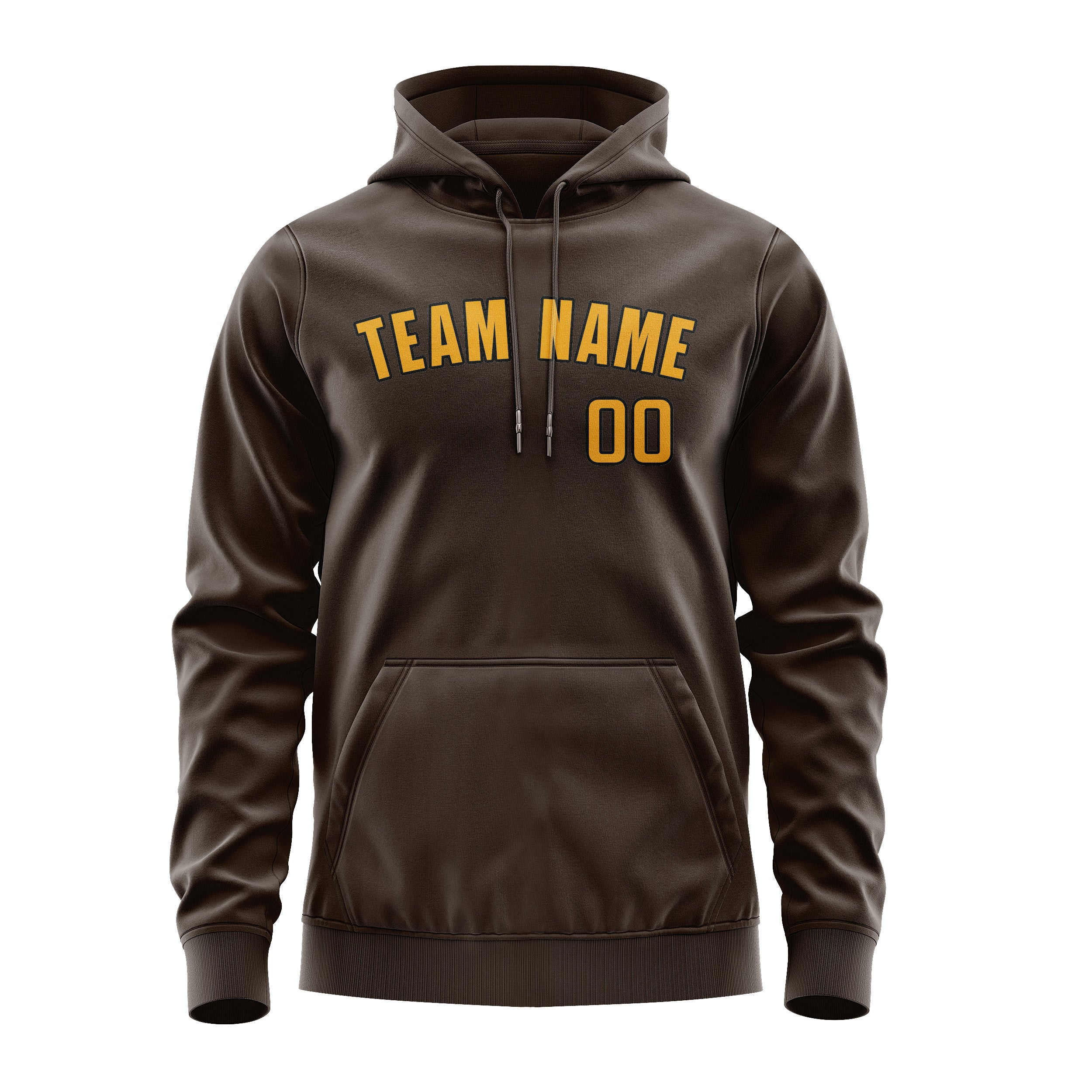 Custom Brown Yellow Hoodie