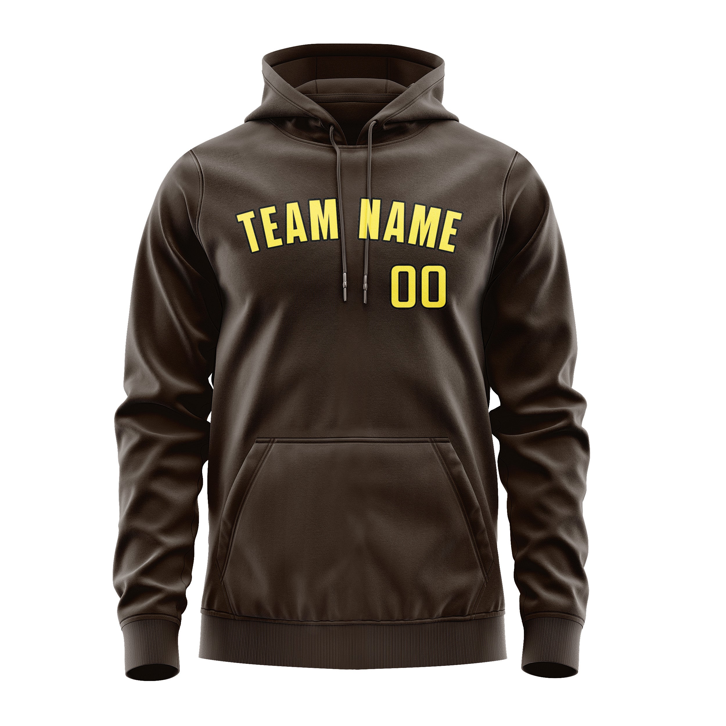 Custom Brown Light Yellow Hoodie