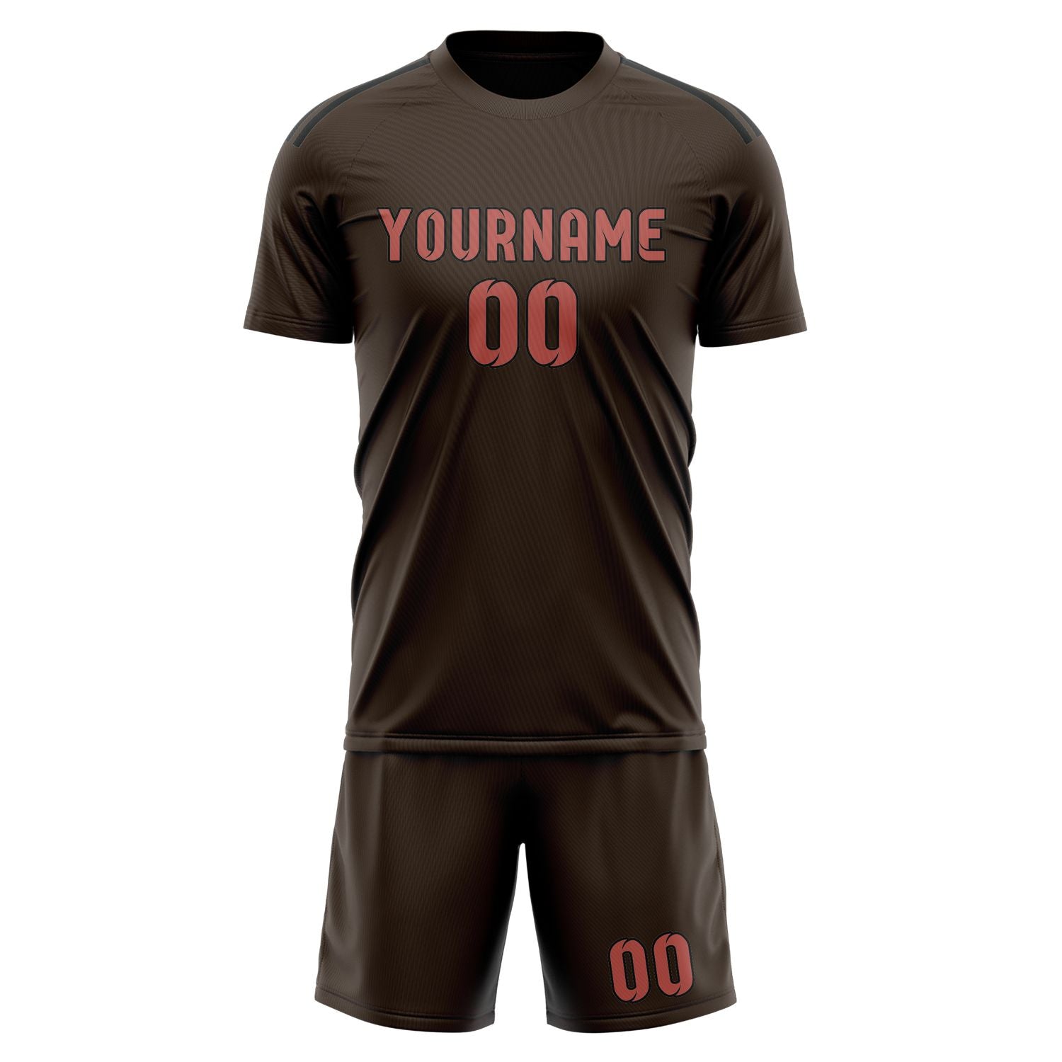 Custom Brown Copper Rose Soccer Set