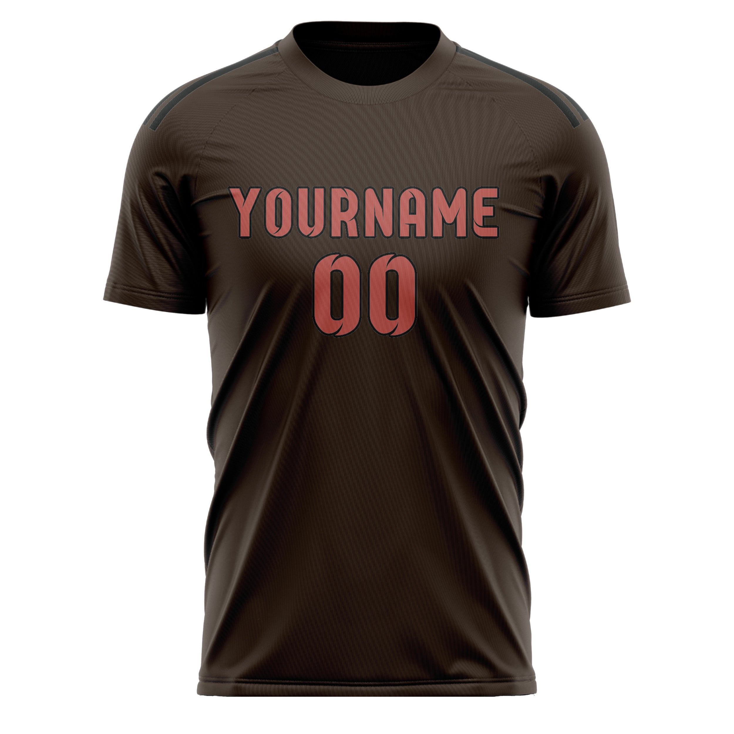 Custom Brown Copper Rose Soccer Jersey
