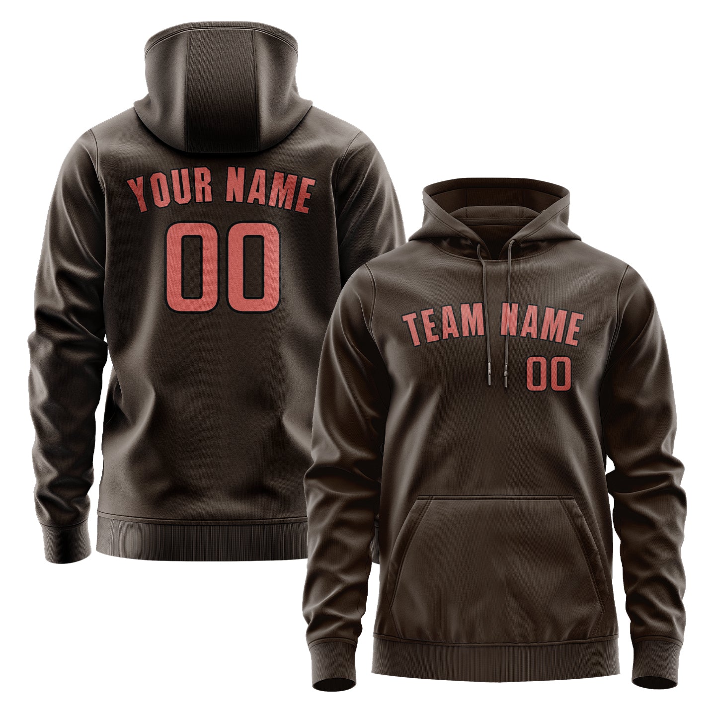 Custom Brown Copper Rose Hoodie