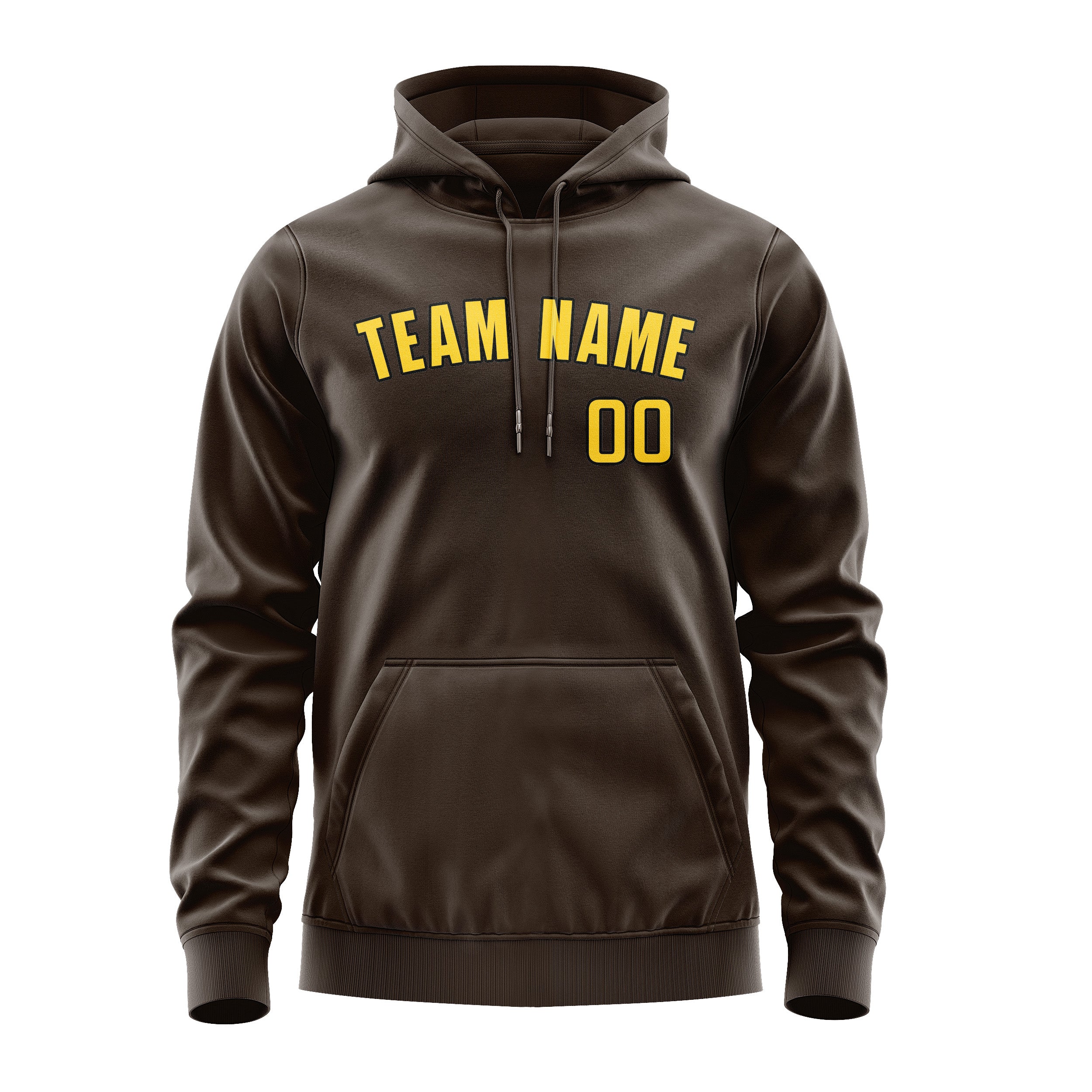 Custom Brown Gold Hoodie