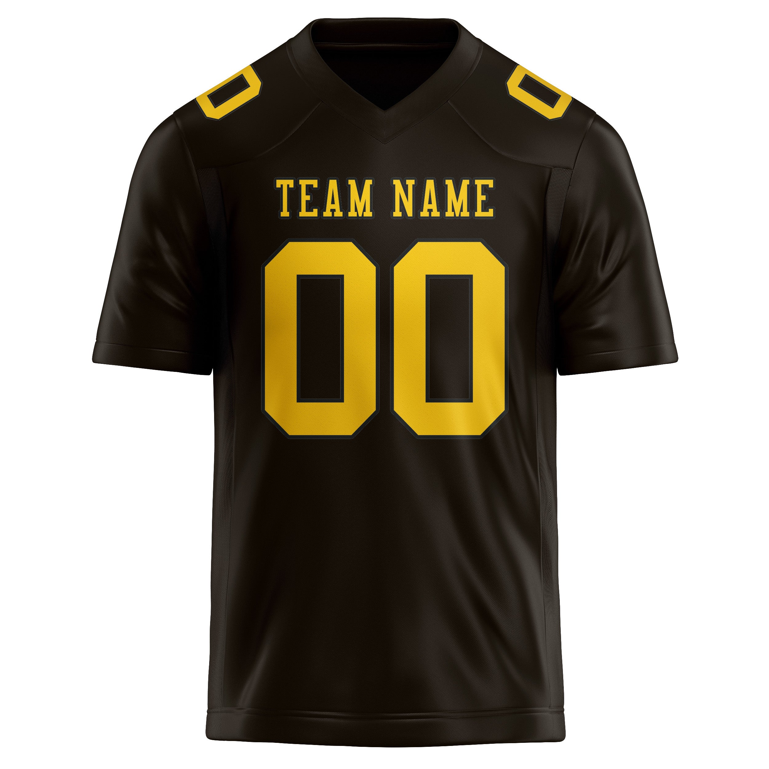 Custom Brown Gold Football Jersey