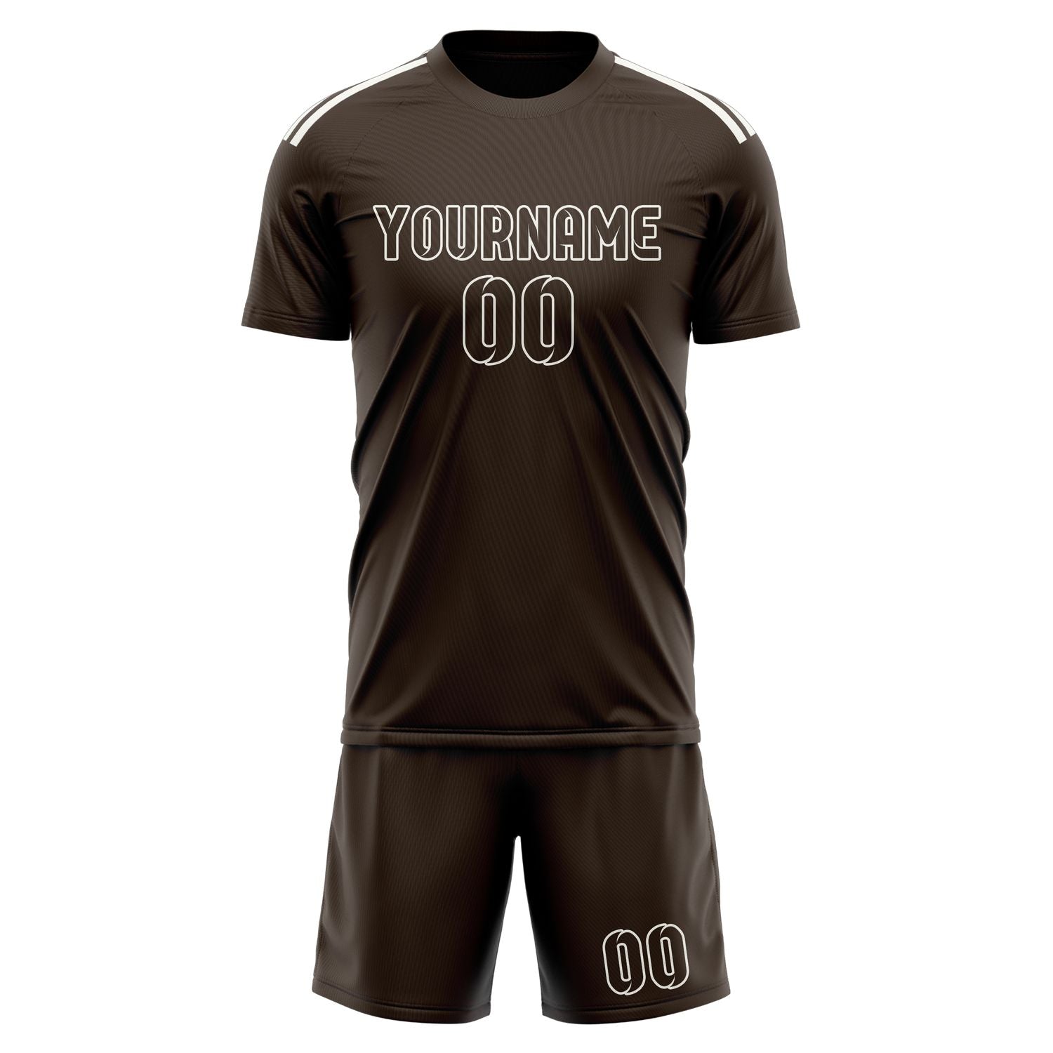 Custom Brown Brown Soccer Set
