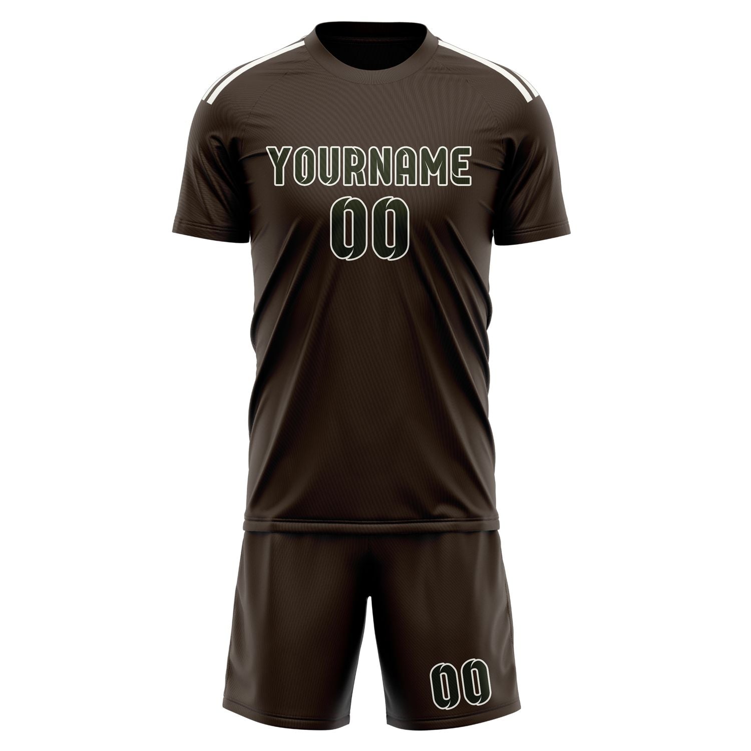 Custom Brown Olive Soccer Set