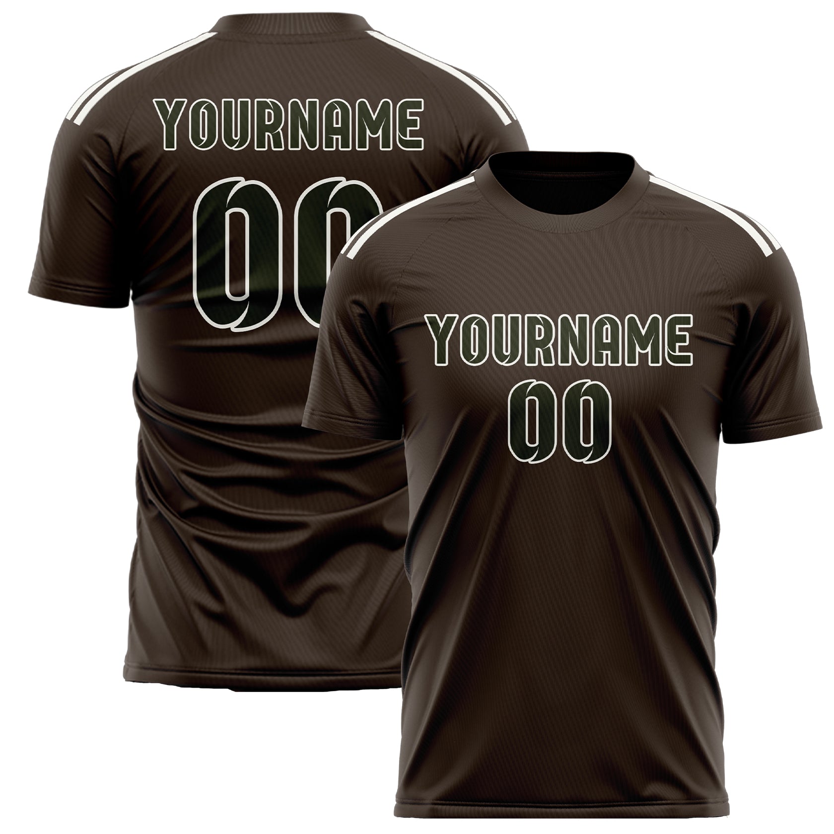 Custom Brown Olive Soccer Jersey