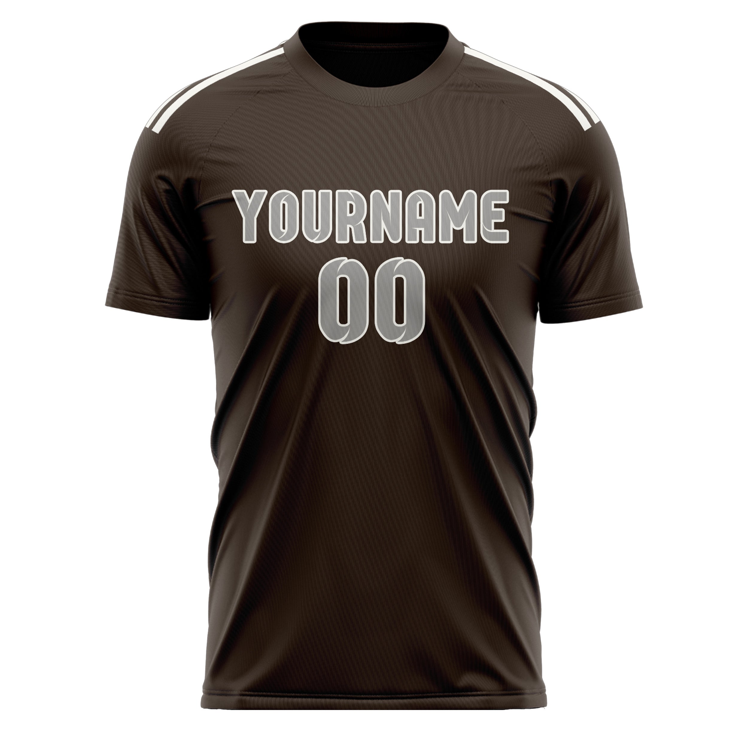 Custom Brown Gray Soccer Jersey