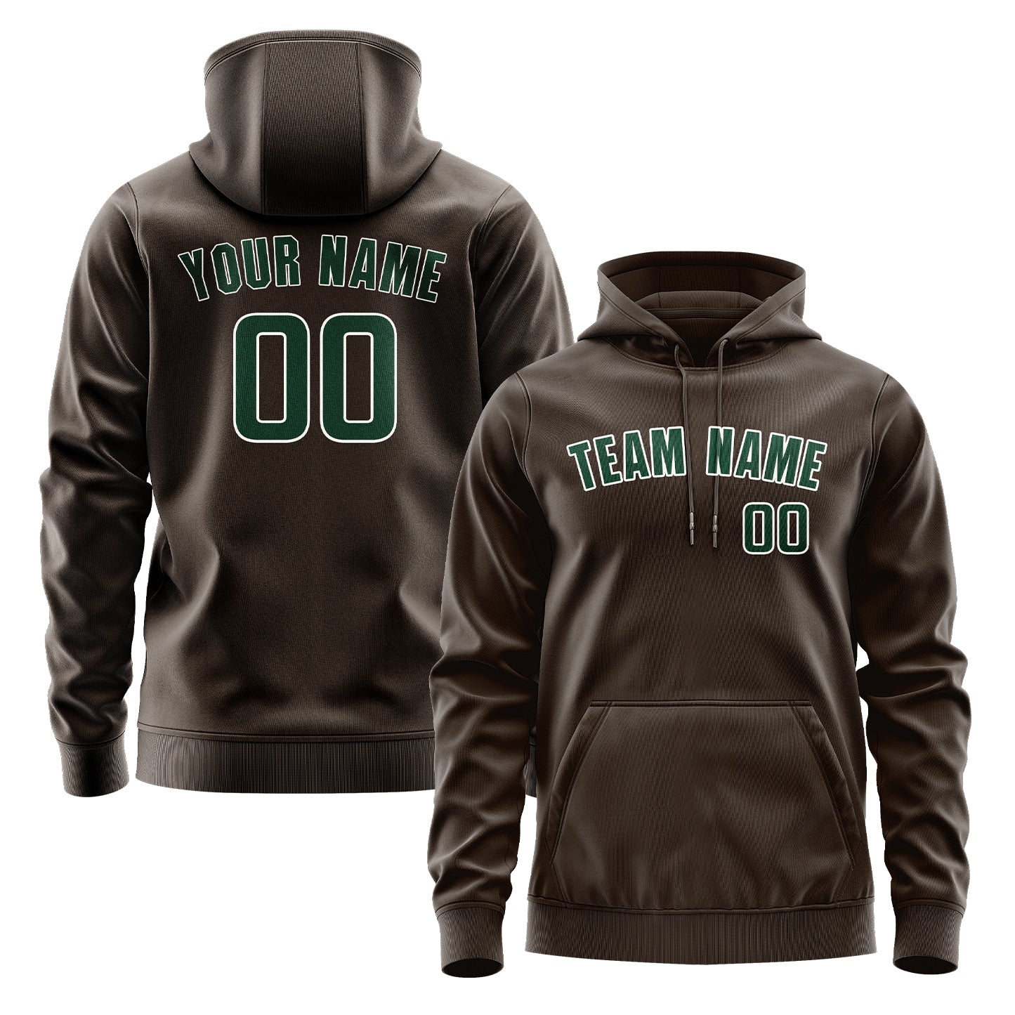 Custom Brown Green Hoodie