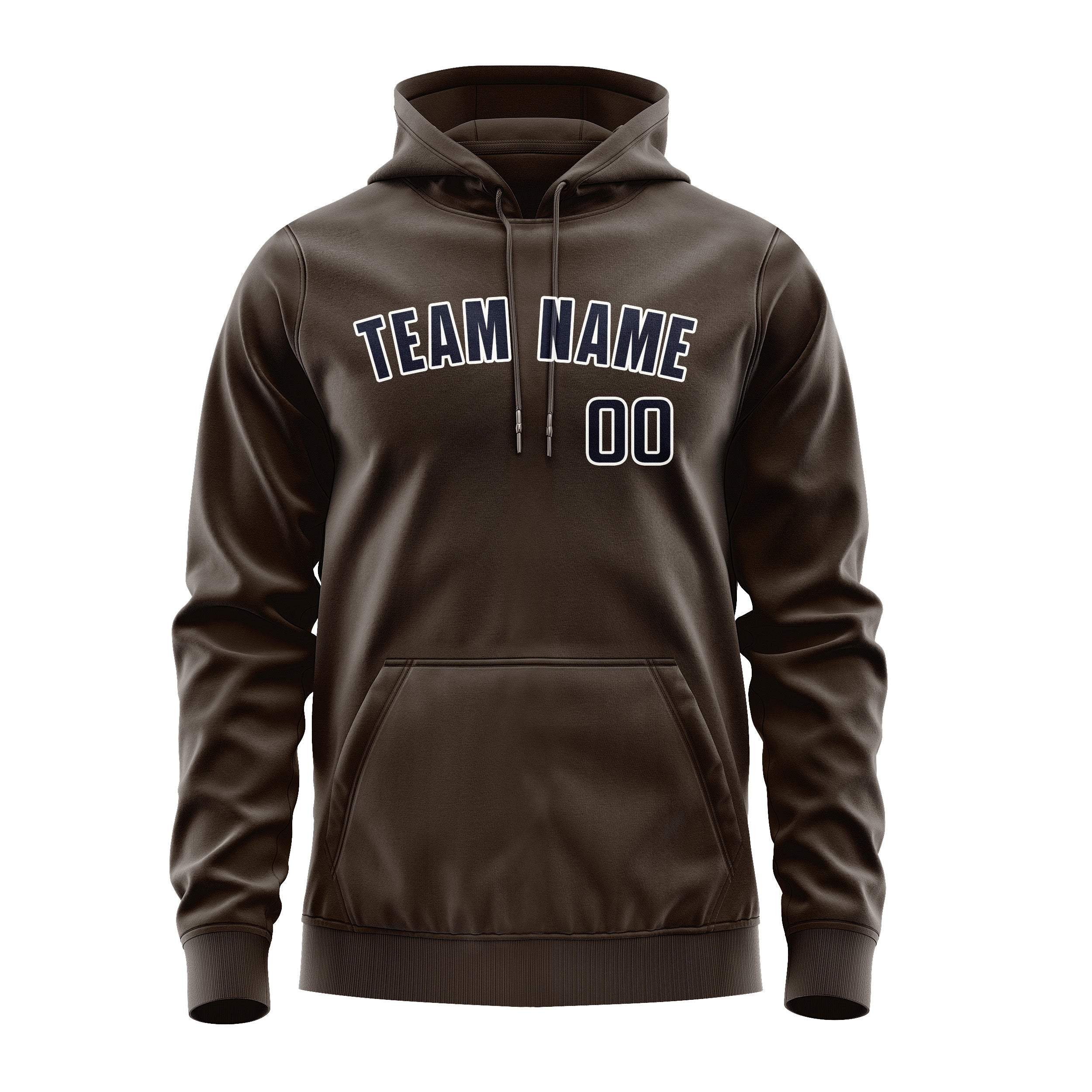 Custom Brown Navy Hoodie