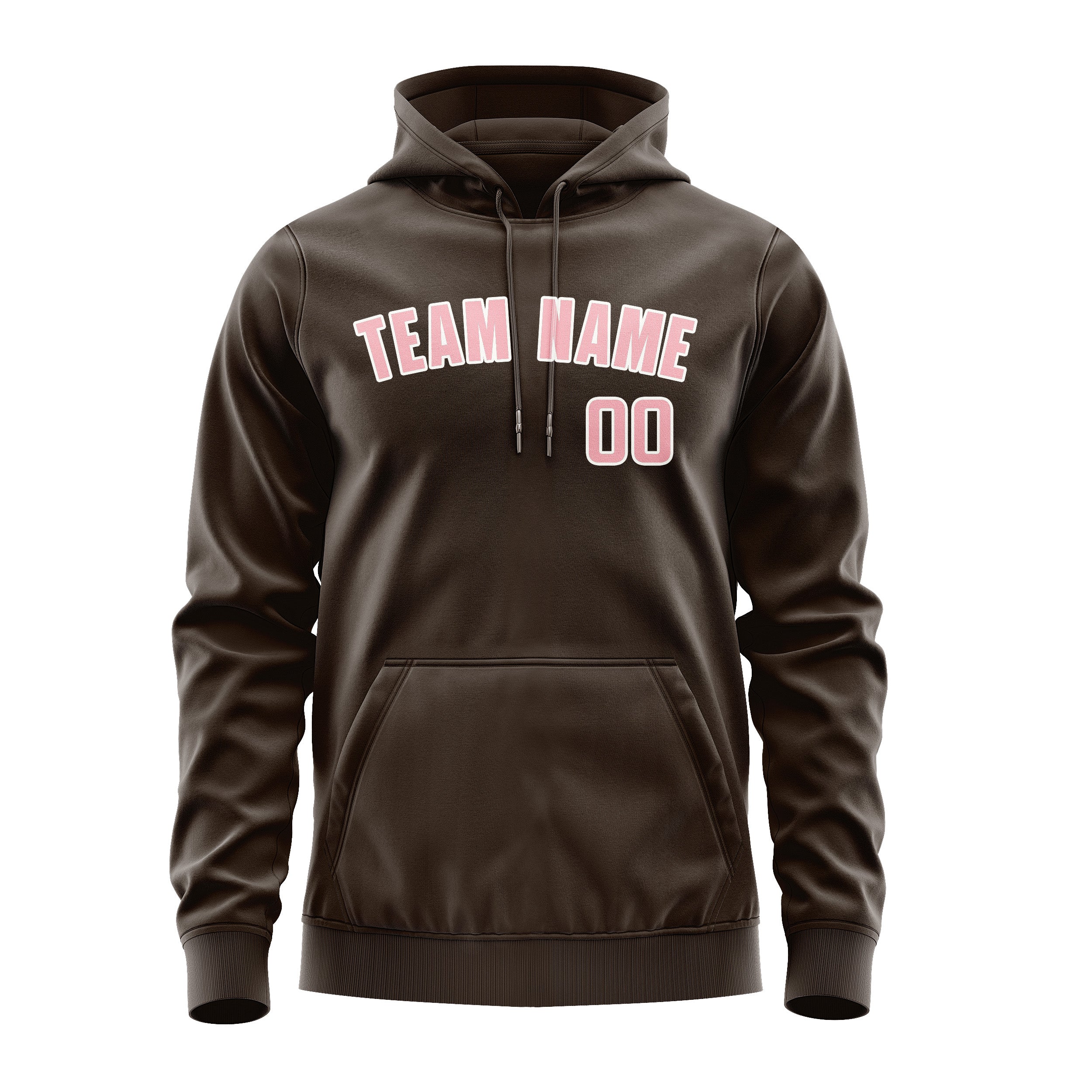 Custom Brown Light Pink Hoodie
