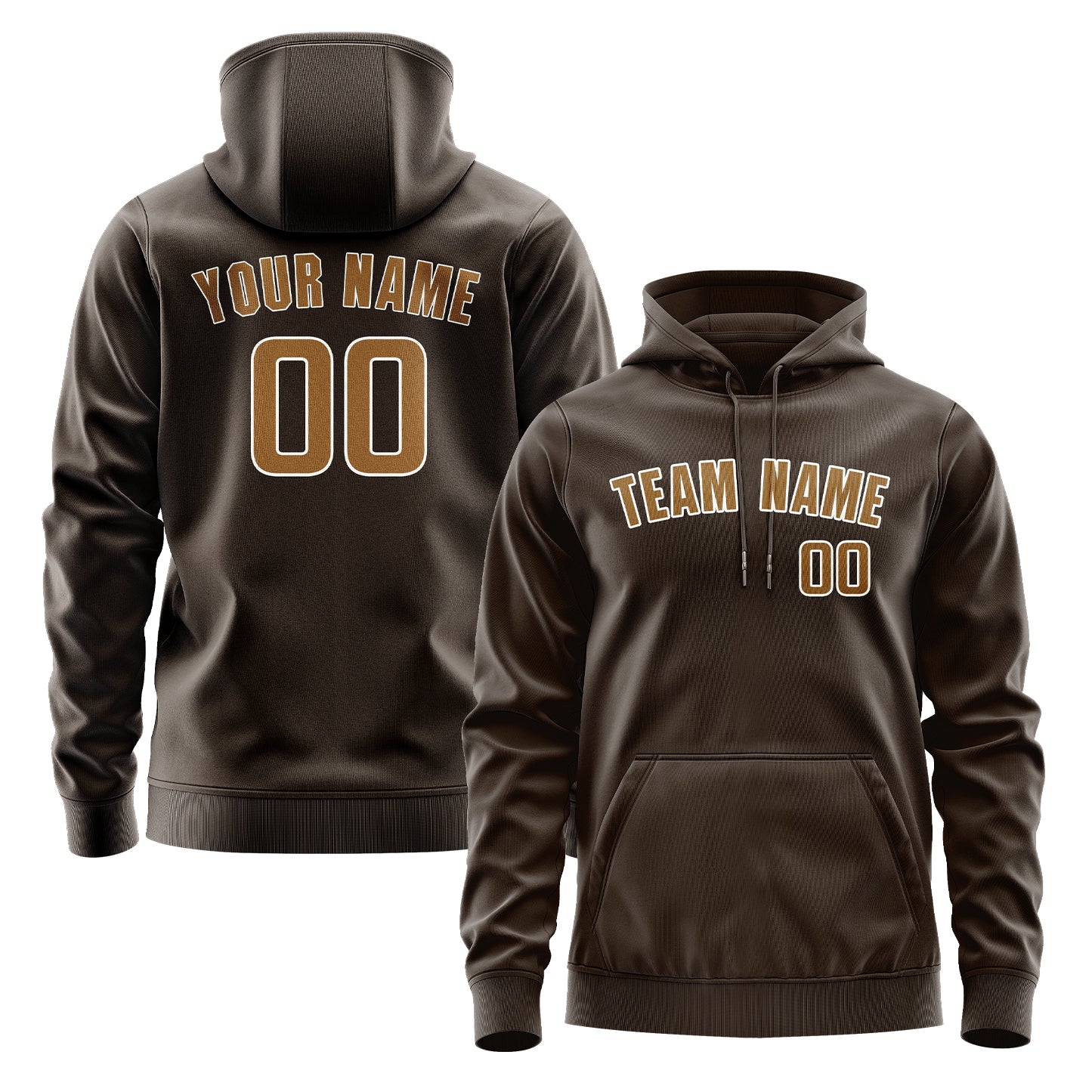 Custom Brown Khaki Hoodie