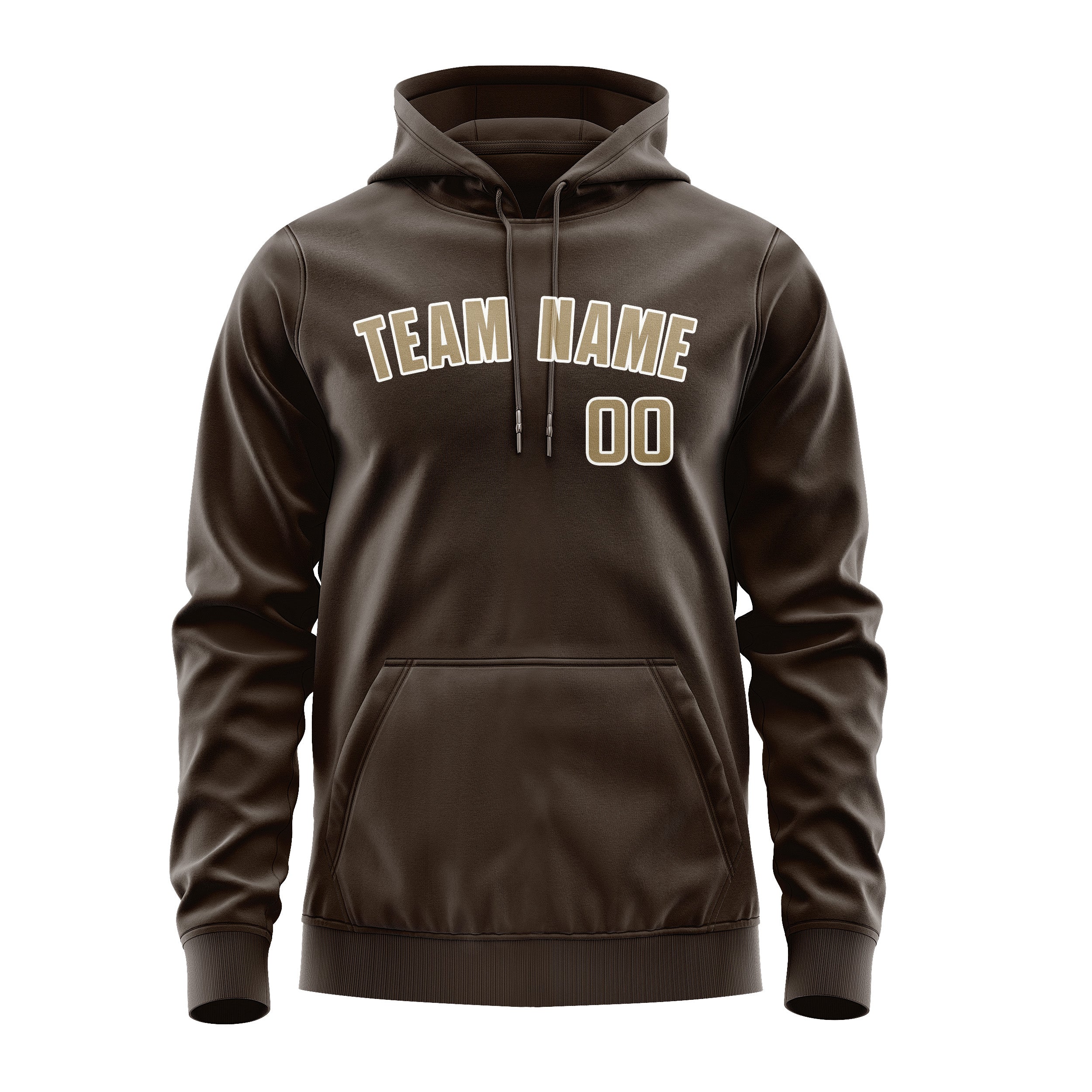 Custom Brown Light Khaki Hoodie