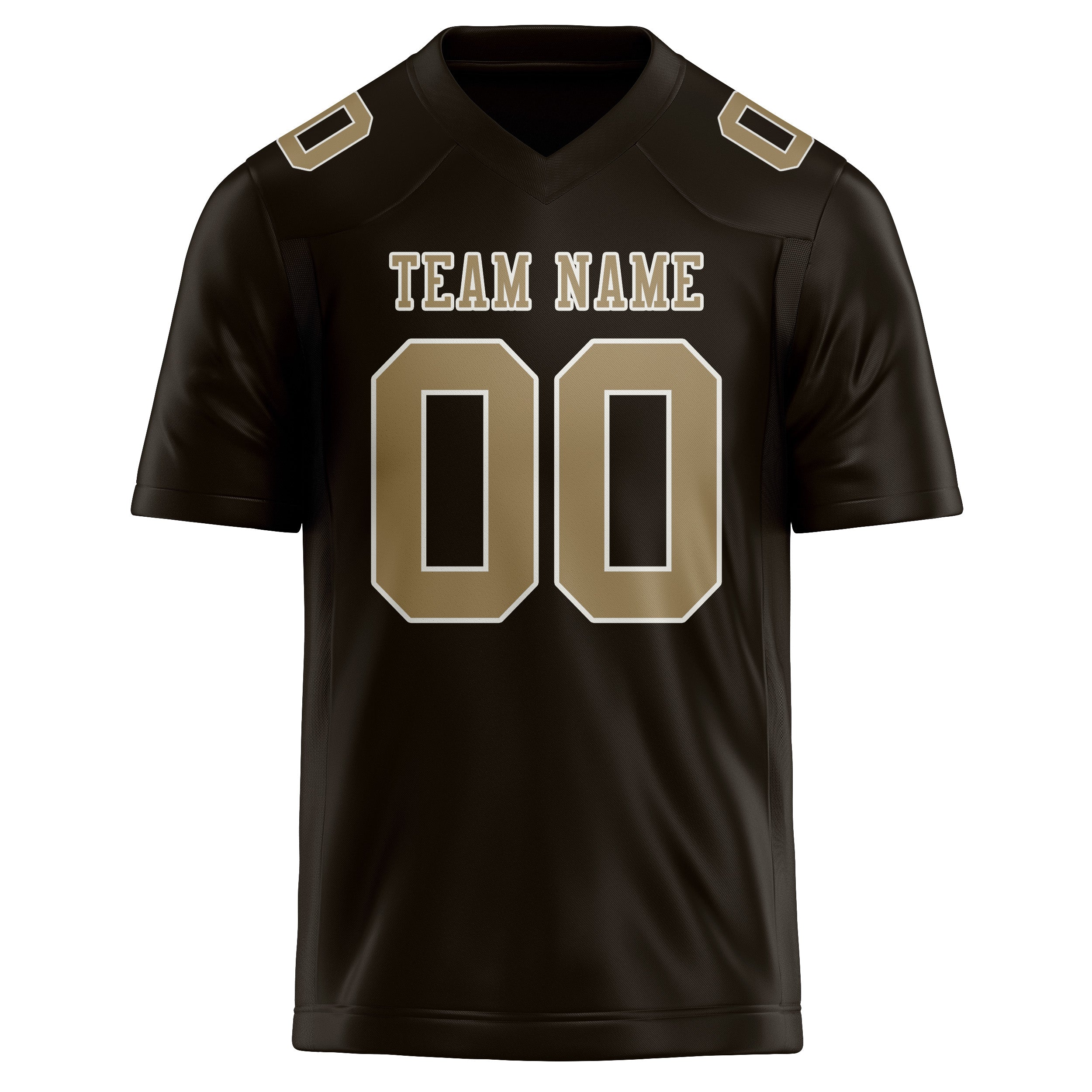 Custom Brown Light Khaki Football Jersey