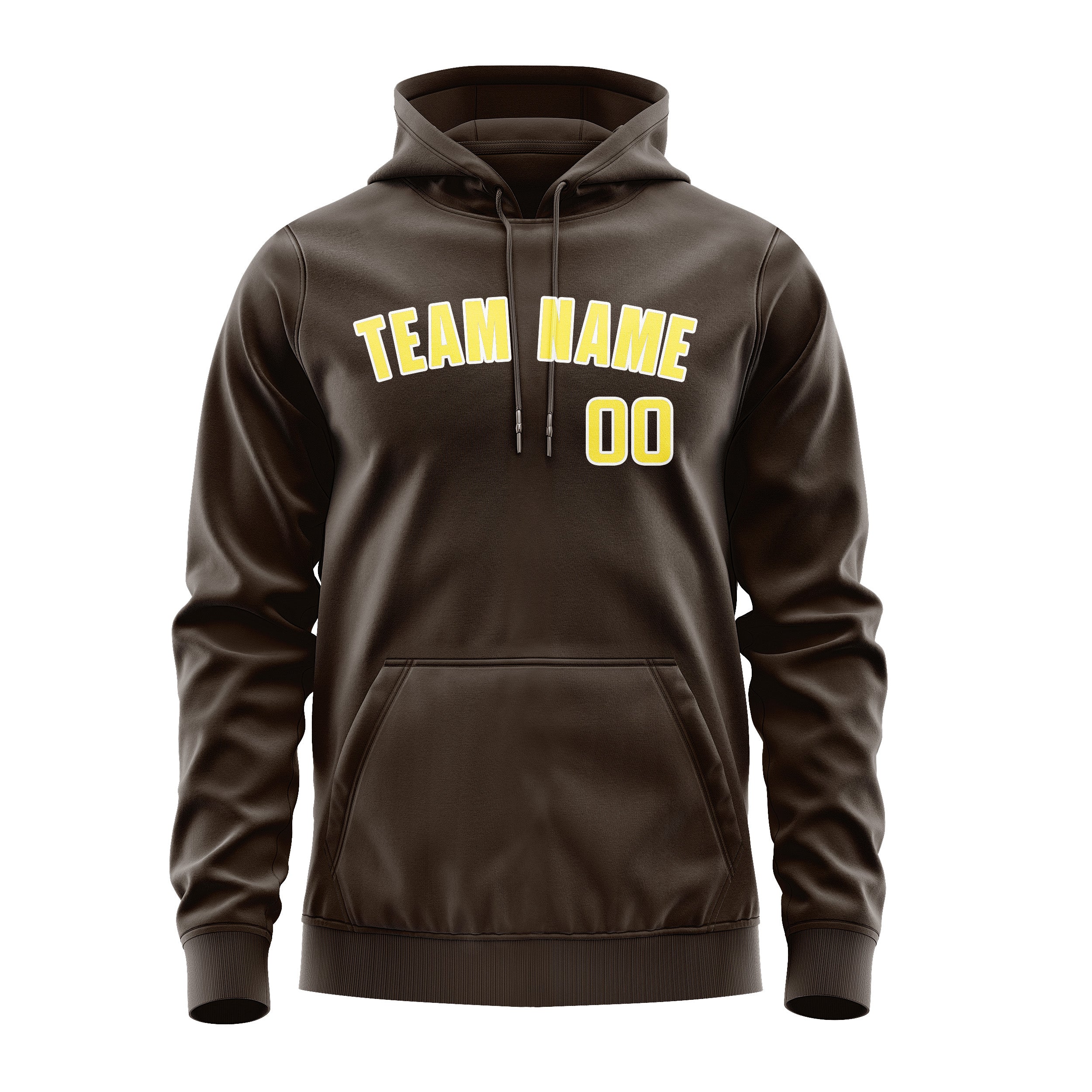 Custom Brown Light Yellow Hoodie