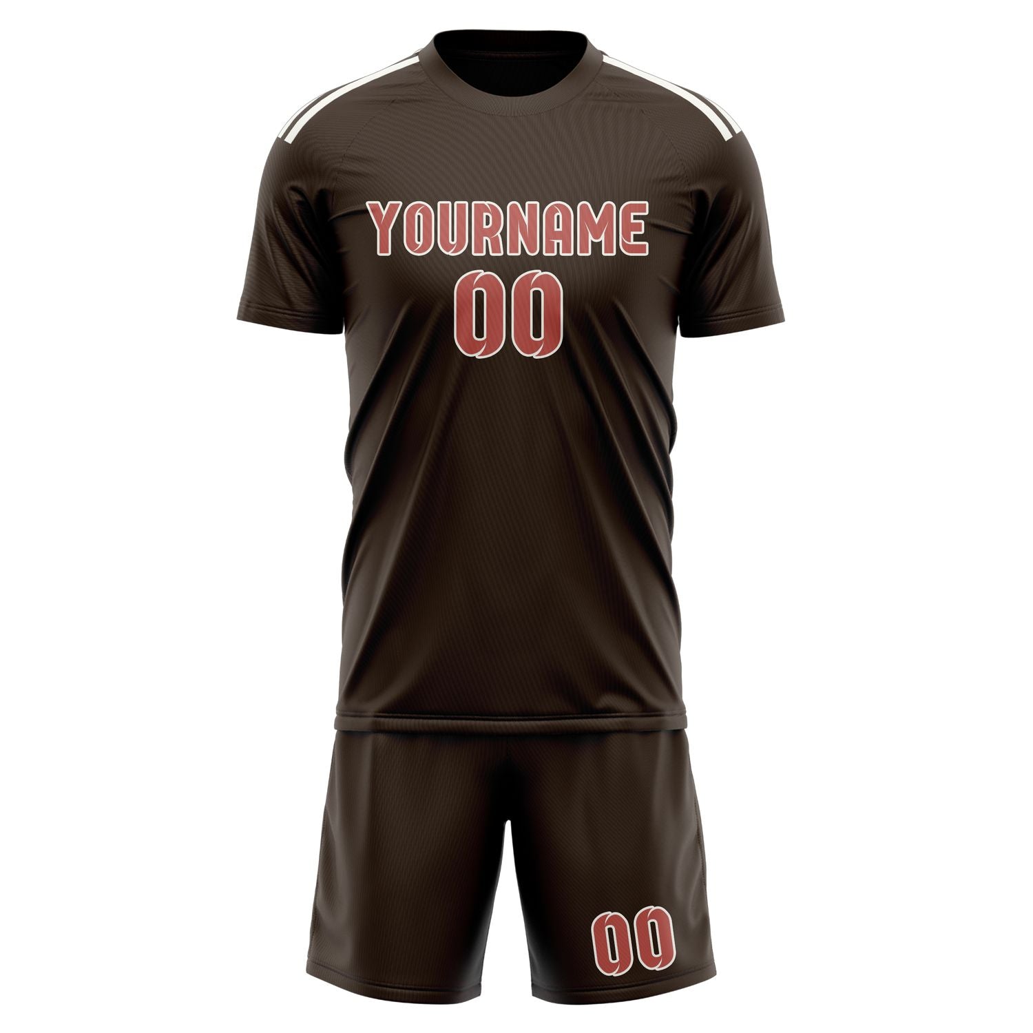 Custom Brown Copper Rose Soccer Set