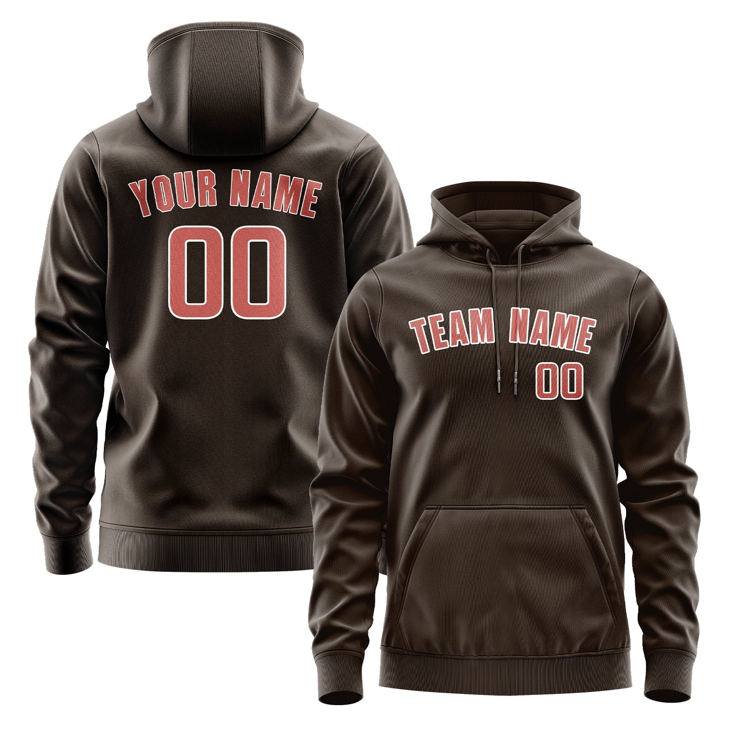 Custom Brown Copper Rose Hoodie