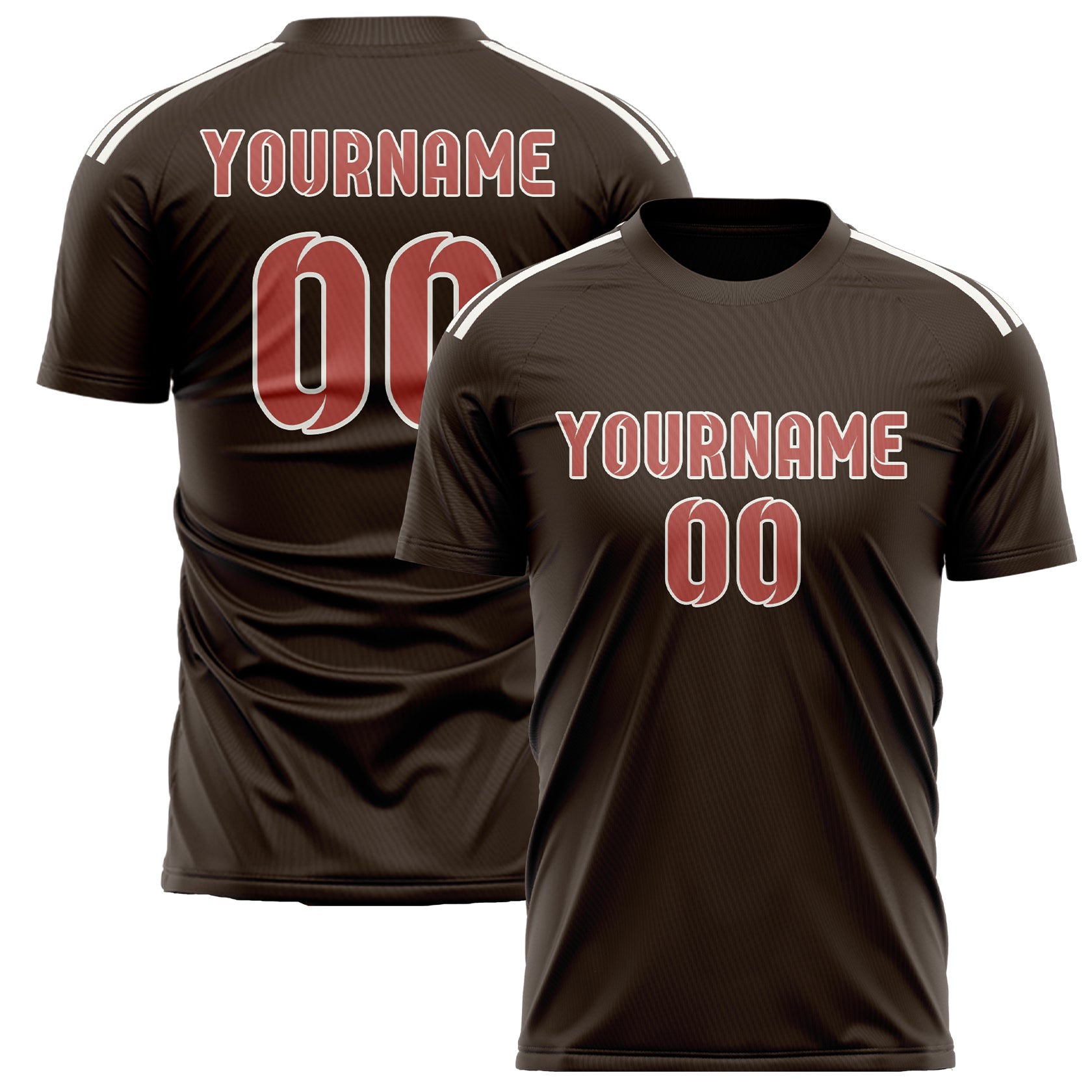 Custom Brown Copper Rose Soccer Jersey