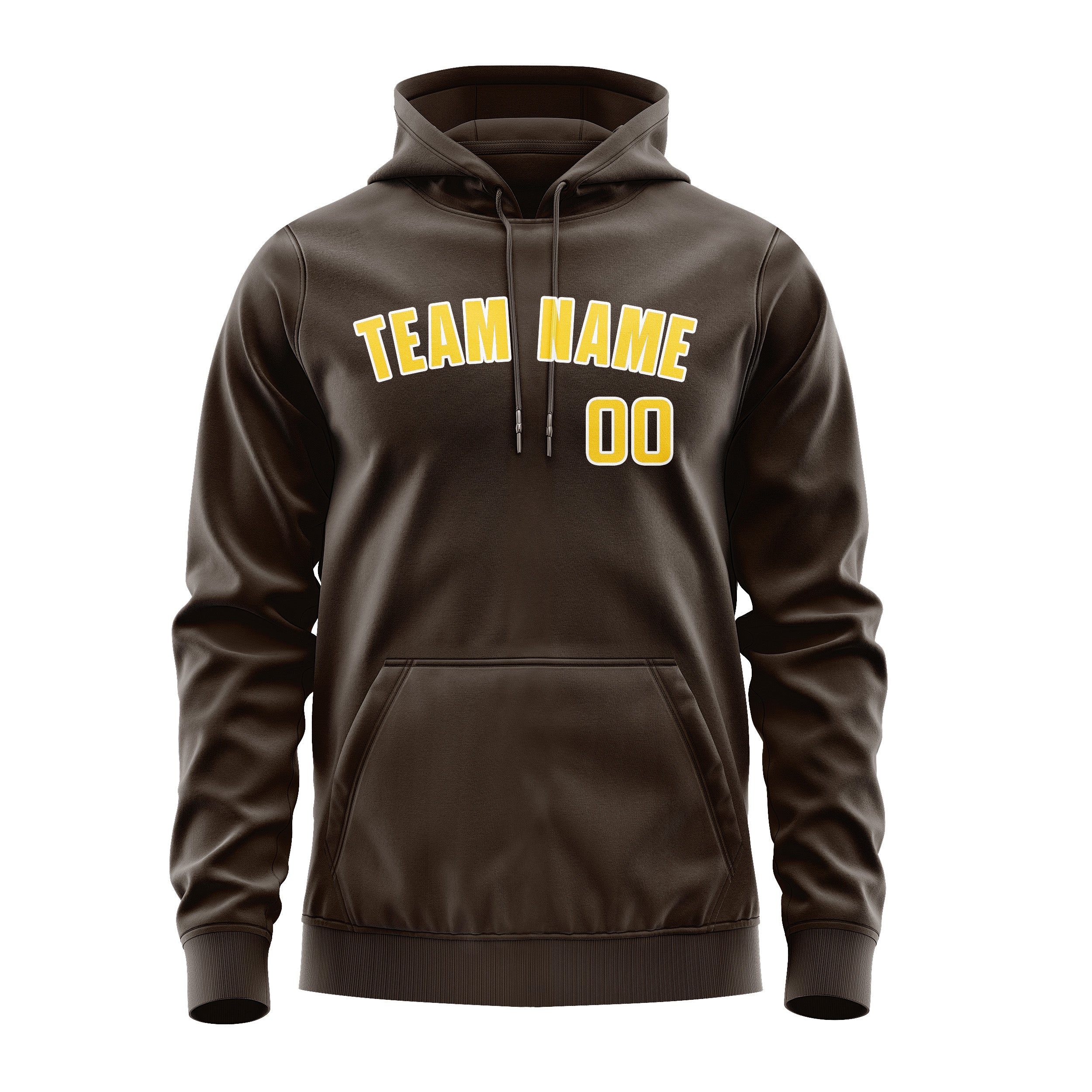 Custom Brown Gold Hoodie