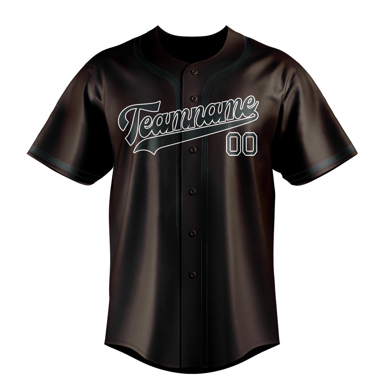 Custom Brown Dark Grey Baseball Jersey