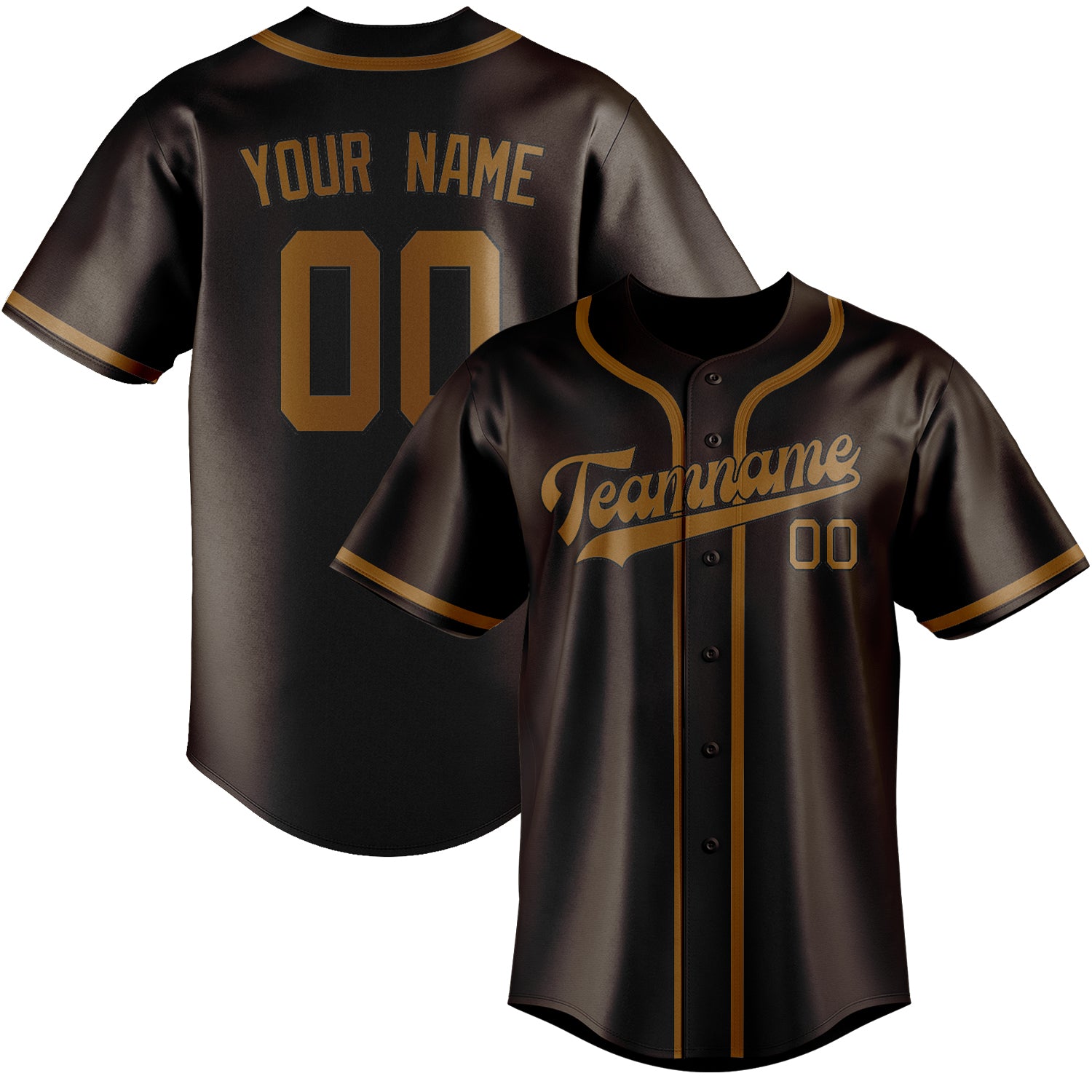 Custom Brown Khaki Baseball Jersey